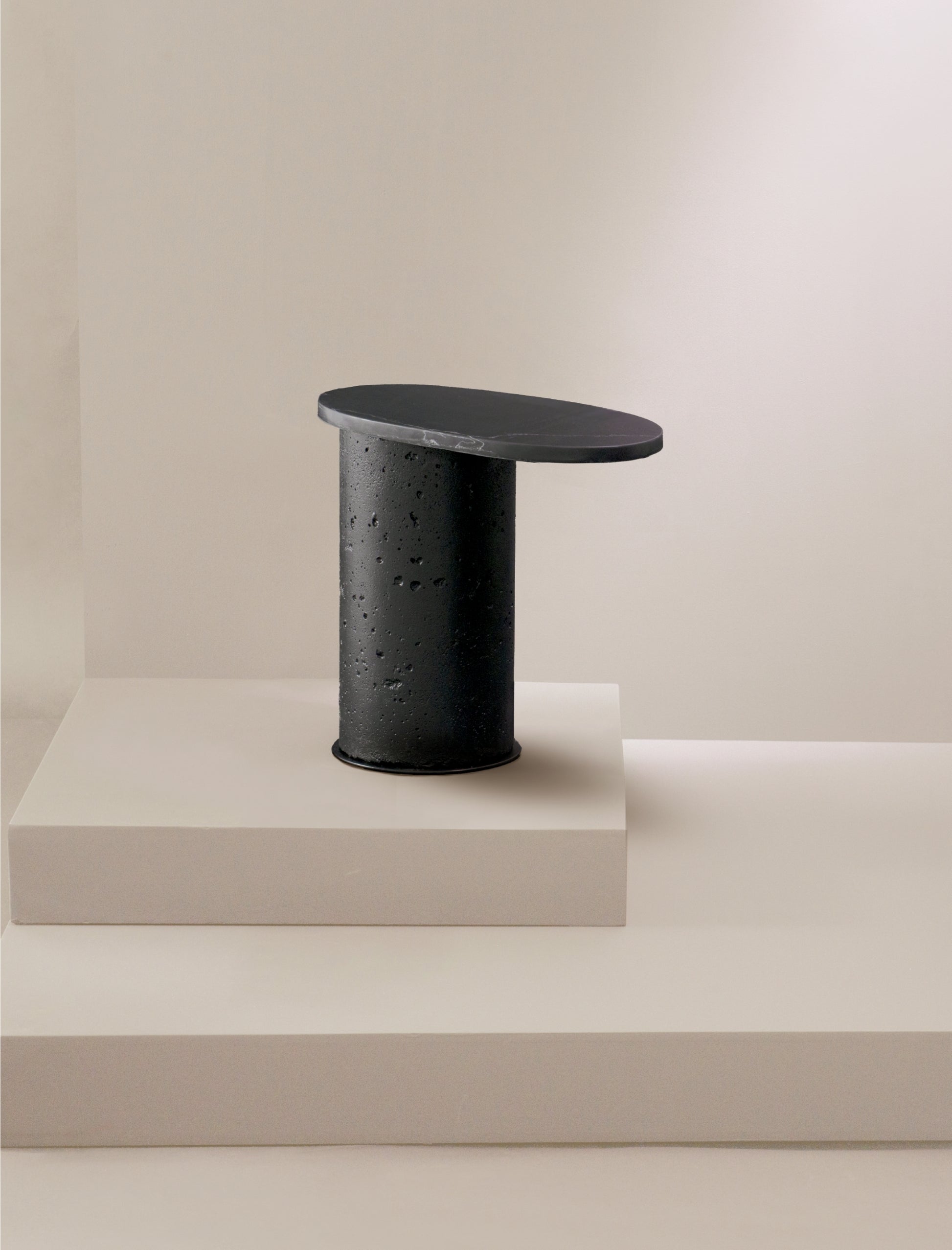 The SOMETHING ON THE SIDE side table in black