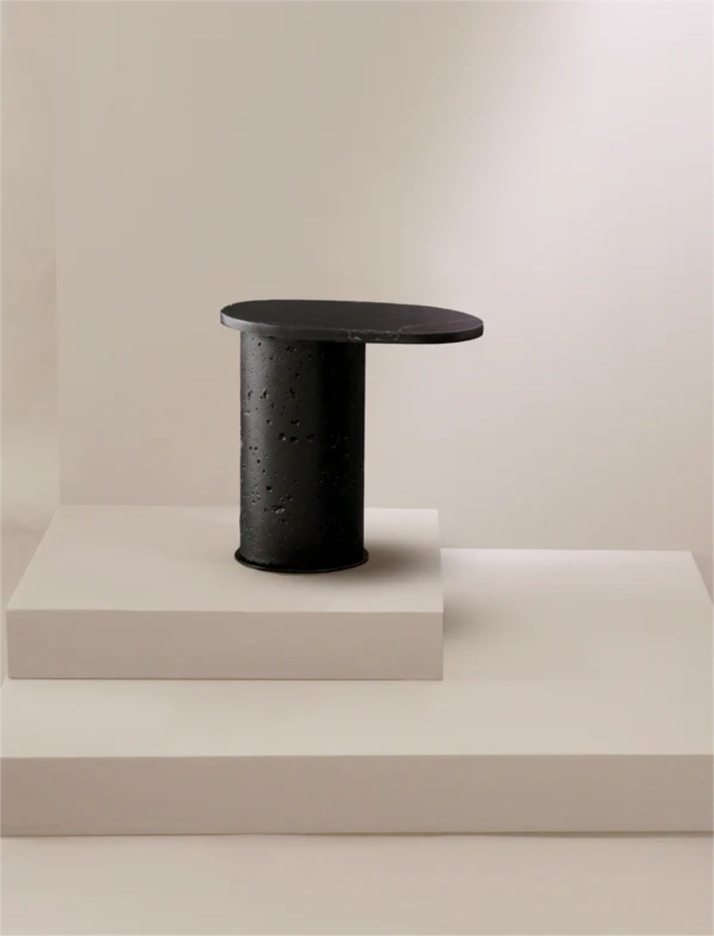 The SOMETHING ON THE SIDE side table in black