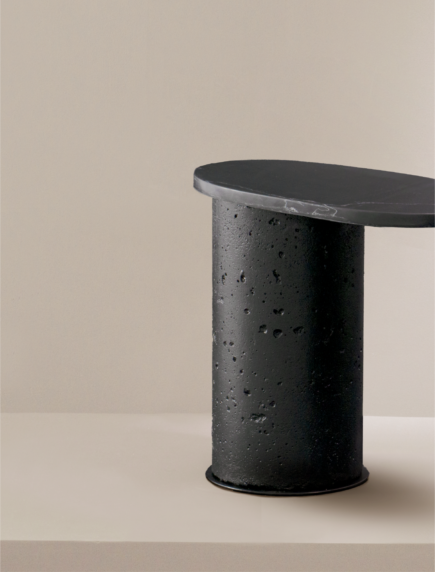 The SOMETHING ON THE SIDE side table in black