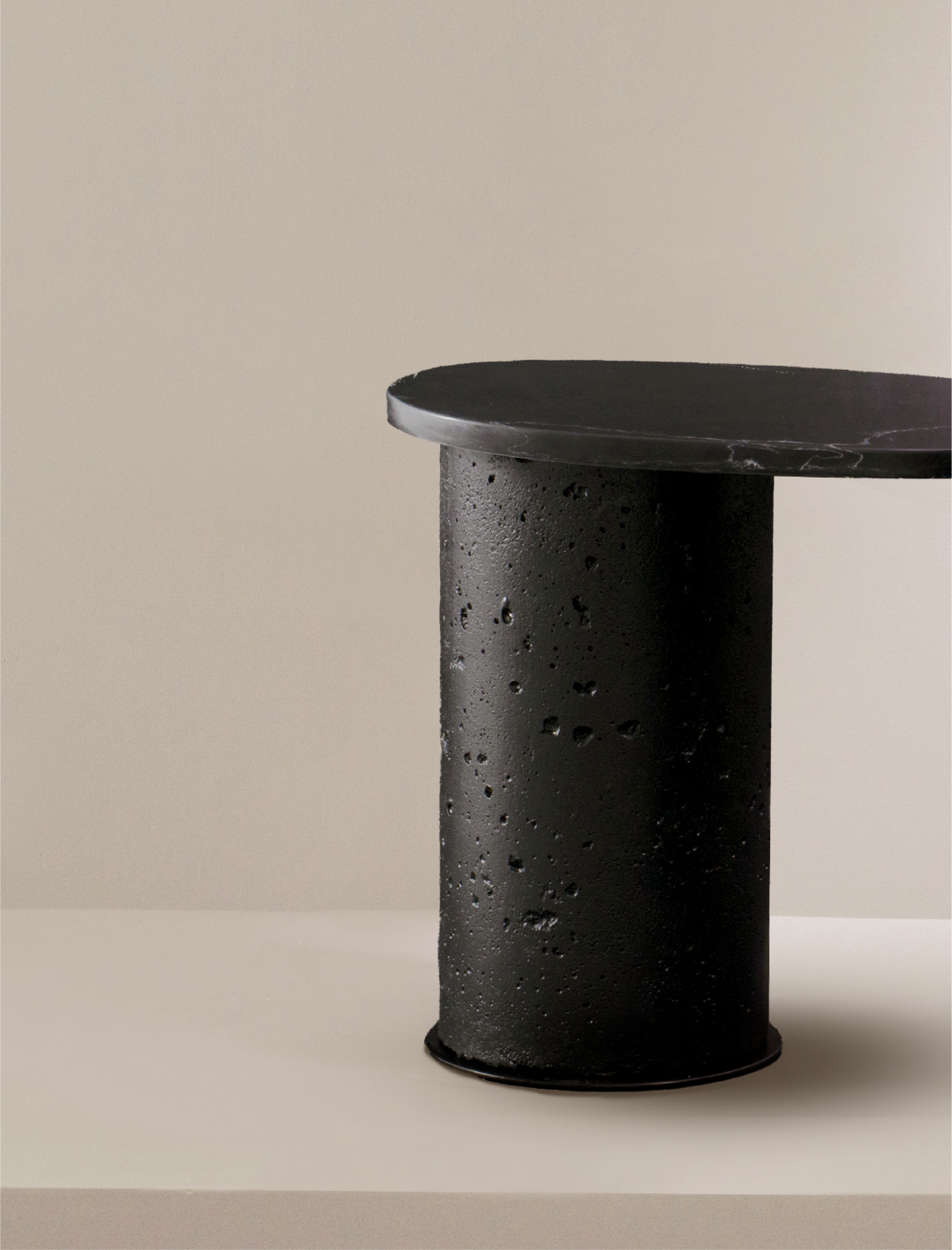 The SOMETHING ON THE SIDE side table in black