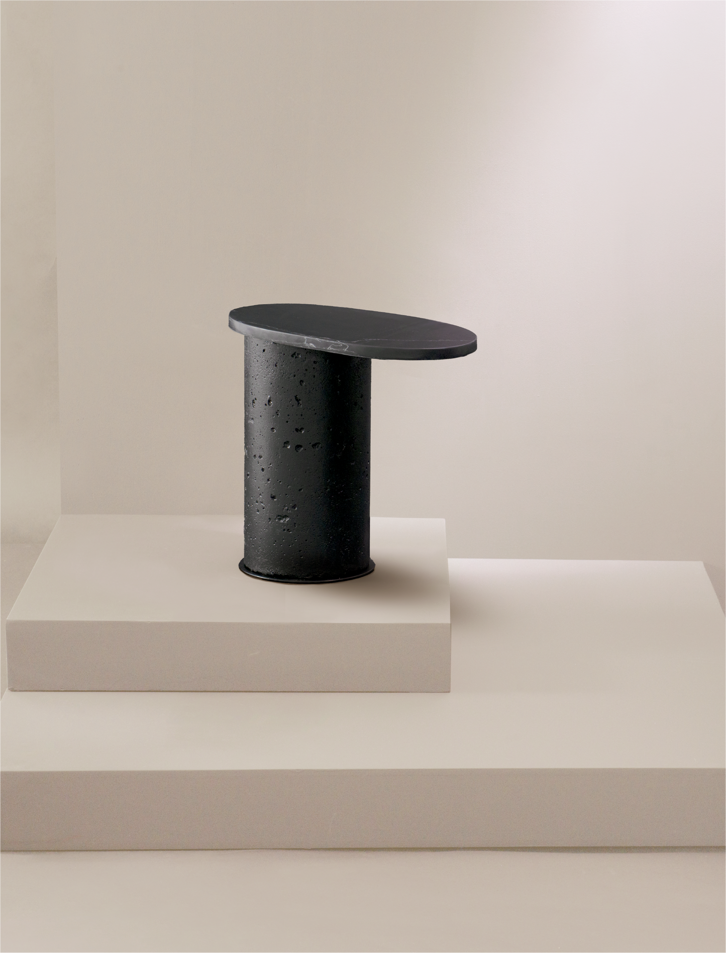 The SOMETHING ON THE SIDE side table in black