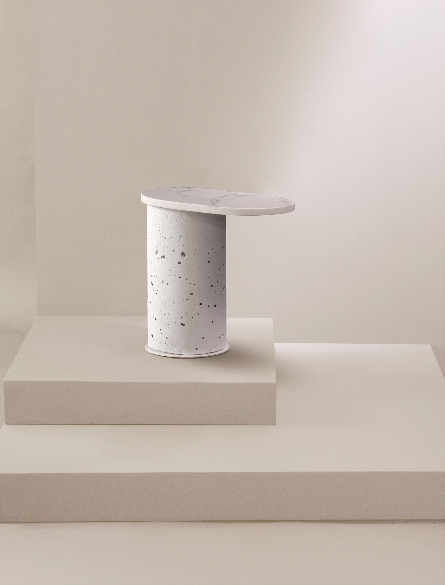 The CANTILEVER side table in white