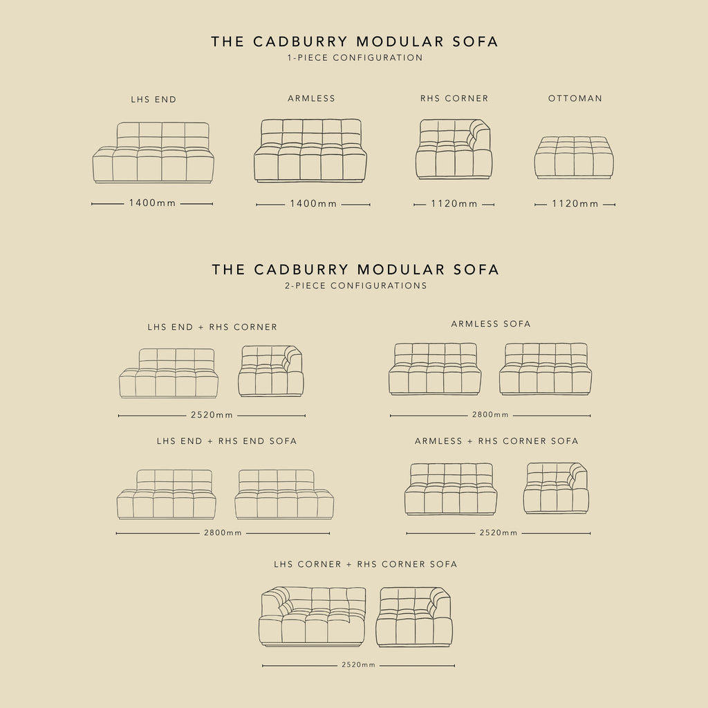 The CADBURRY modular sofa