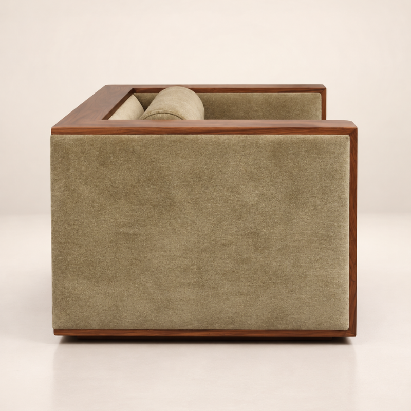 The BRUTALIST occasional chair in tobacco