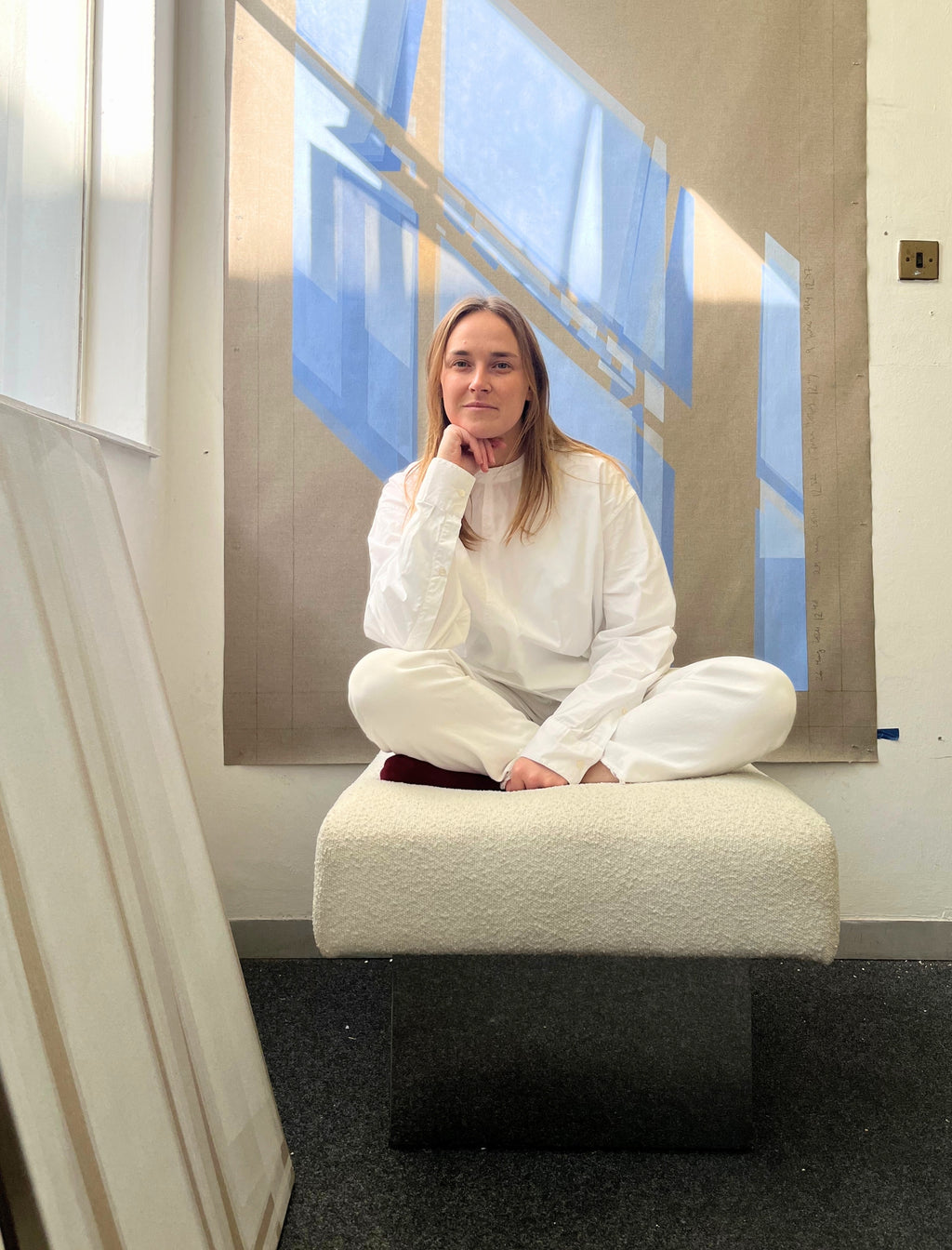 Kasia for the CLIFTON IN BALANCE ottoman - Curación Collection