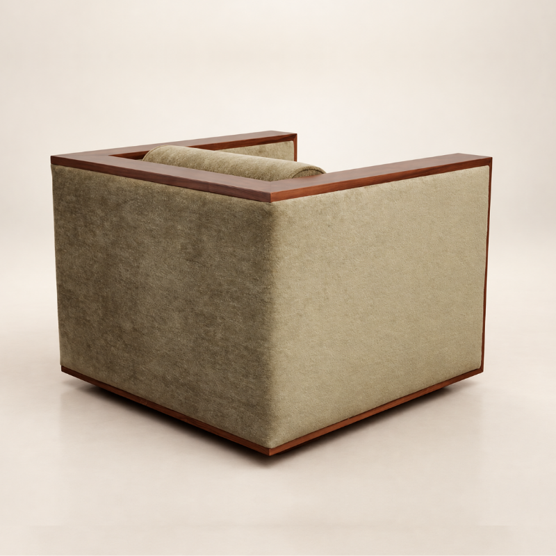 The BRUTALIST occasional chair in tobacco