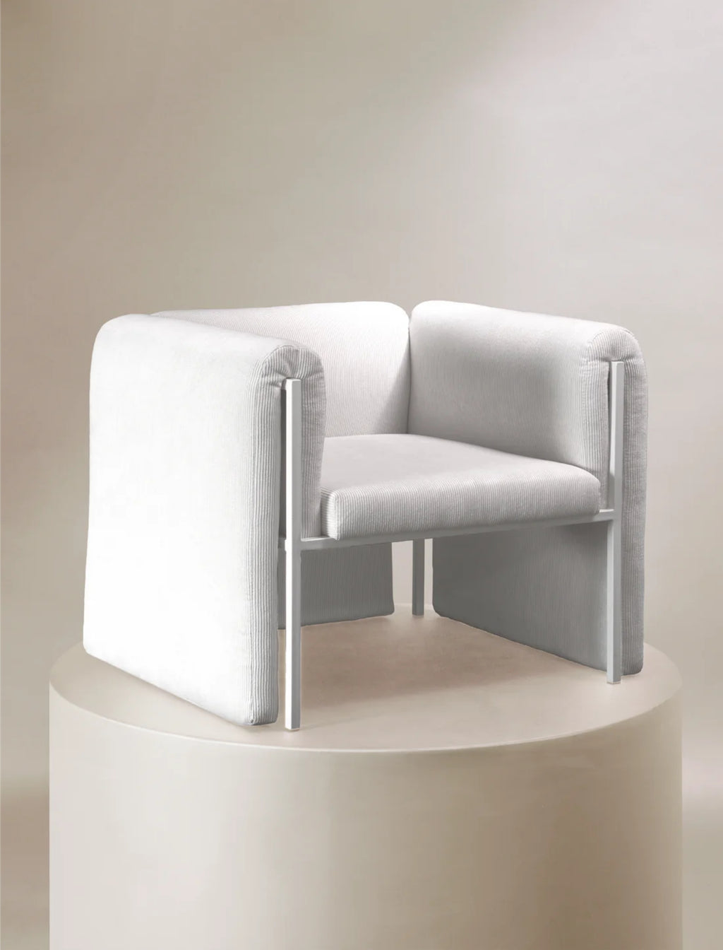 The THERAPIST occasional chair in white