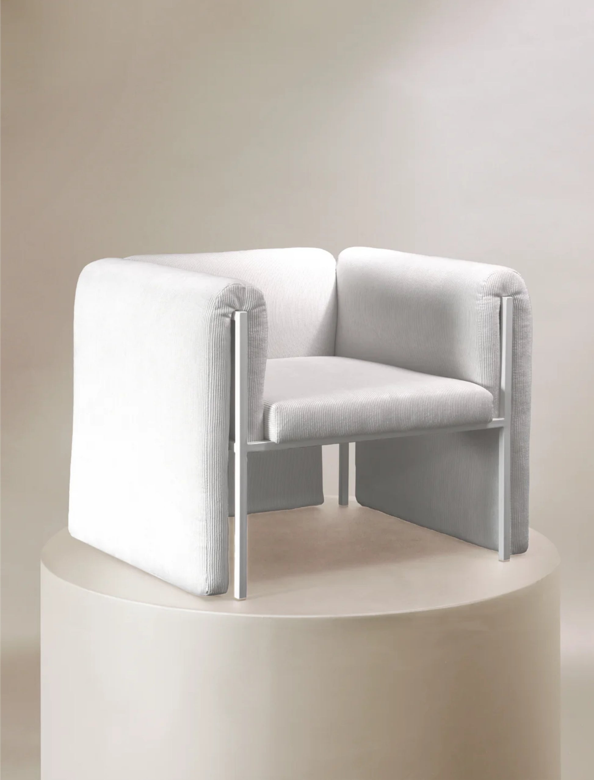 The THERAPIST occasional chair in white