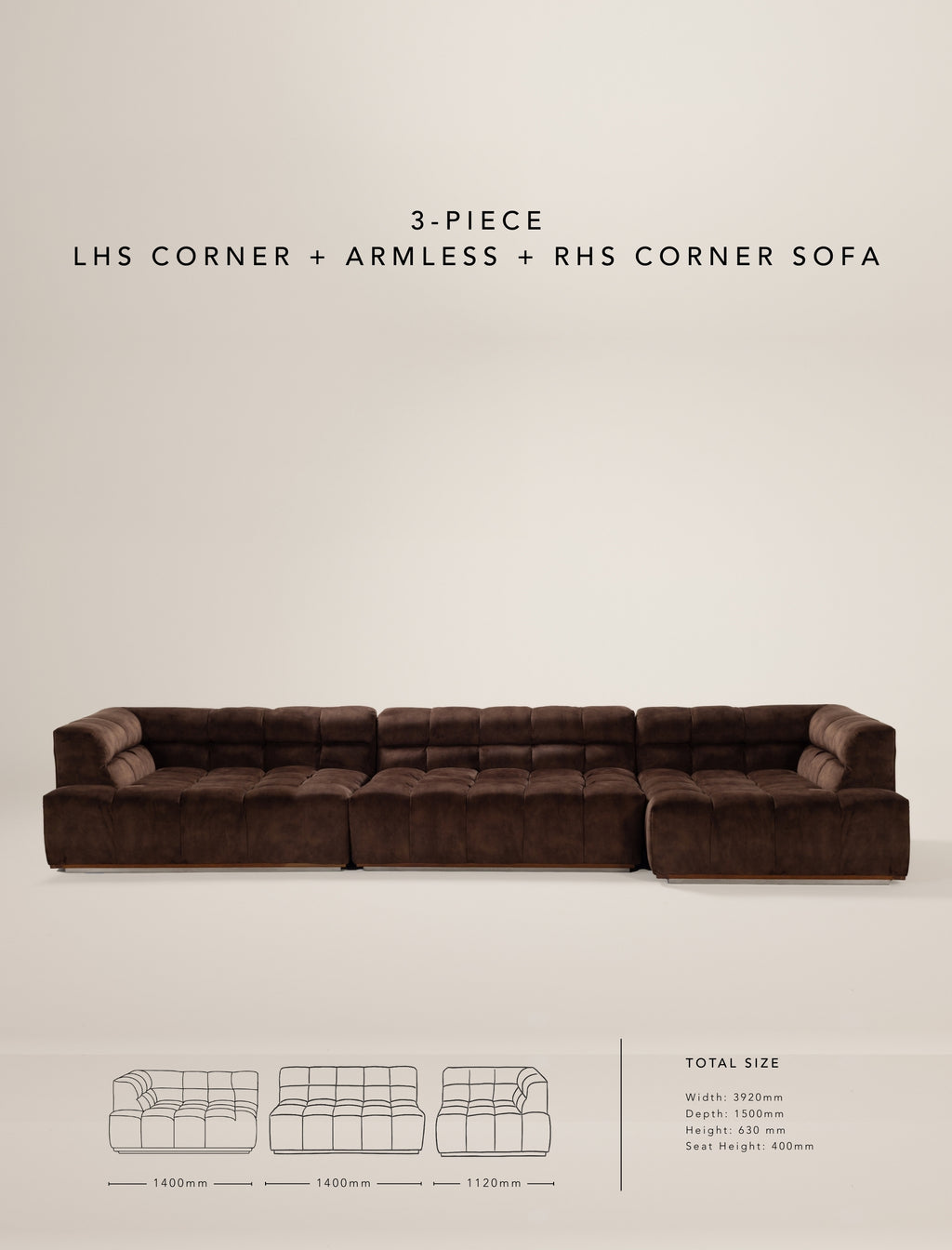 The CADBURRY modular sofa