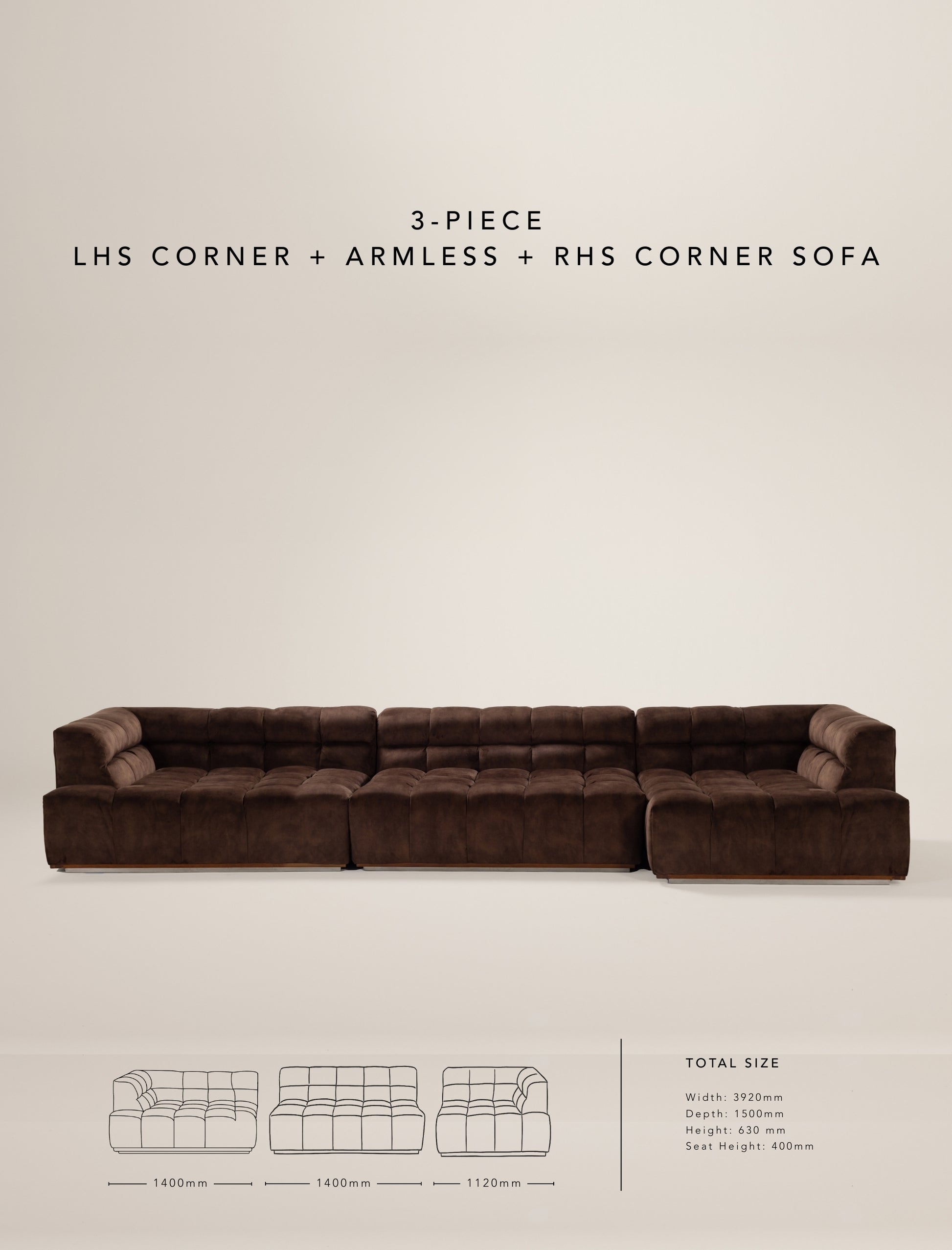 The CADBURRY modular sofa