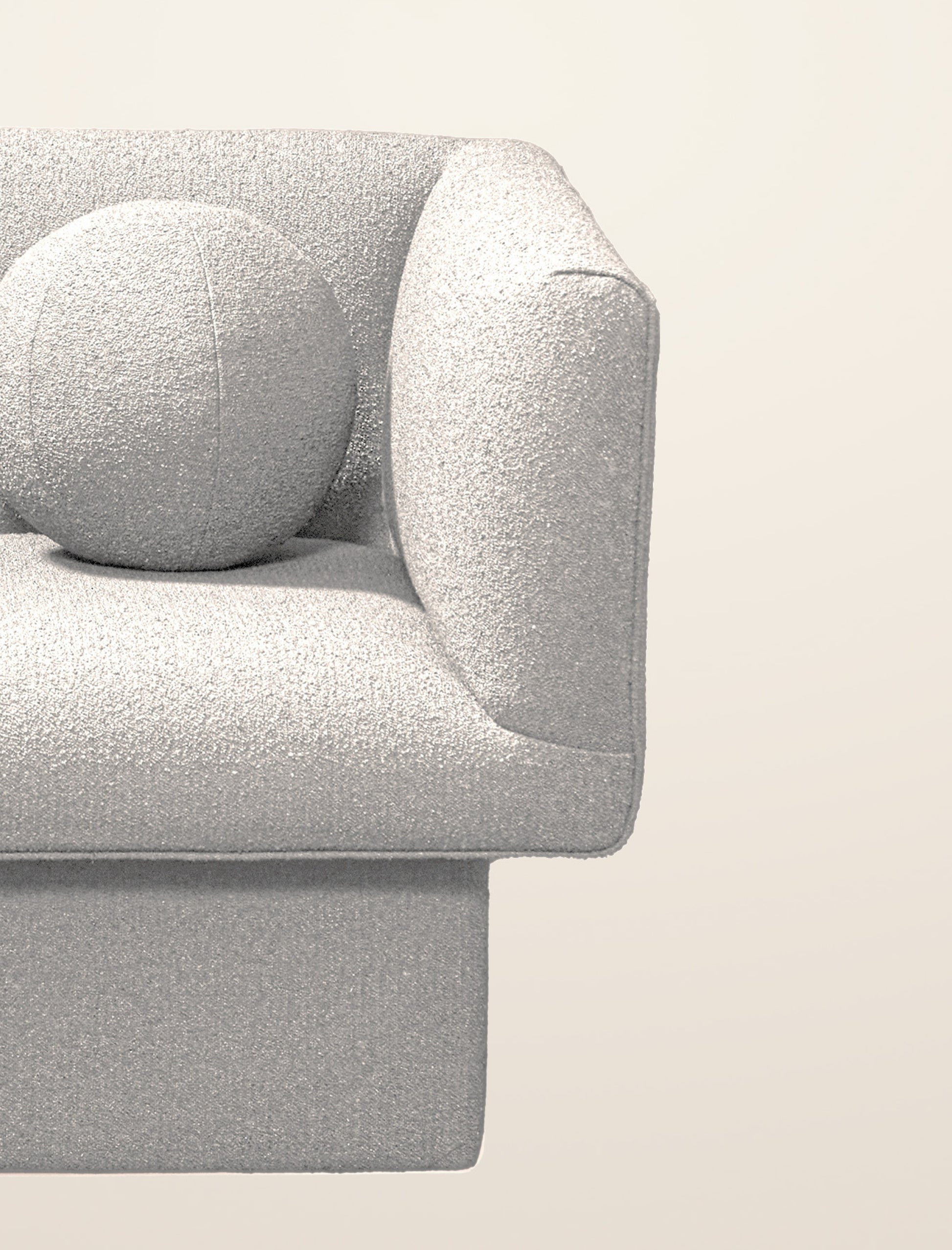 The CLIFTON IN BALANCE armchair in salt