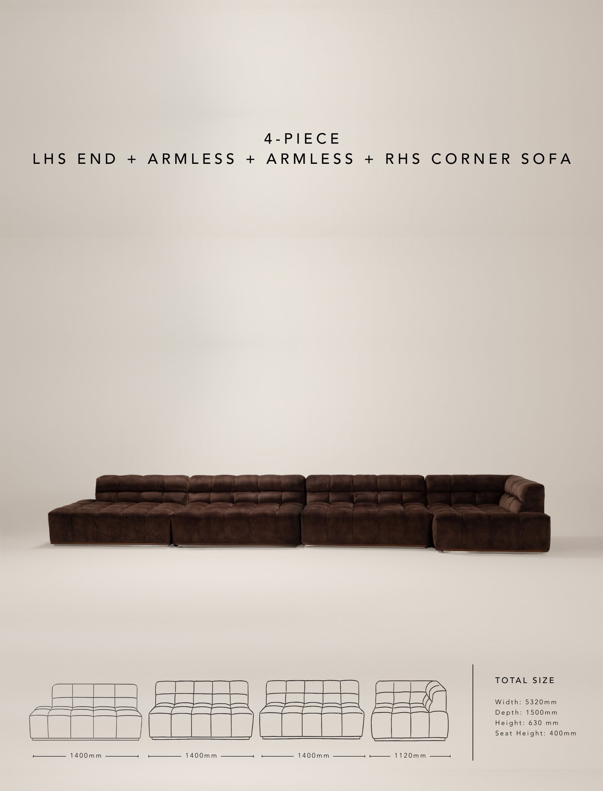 The CADBURRY modular sofa