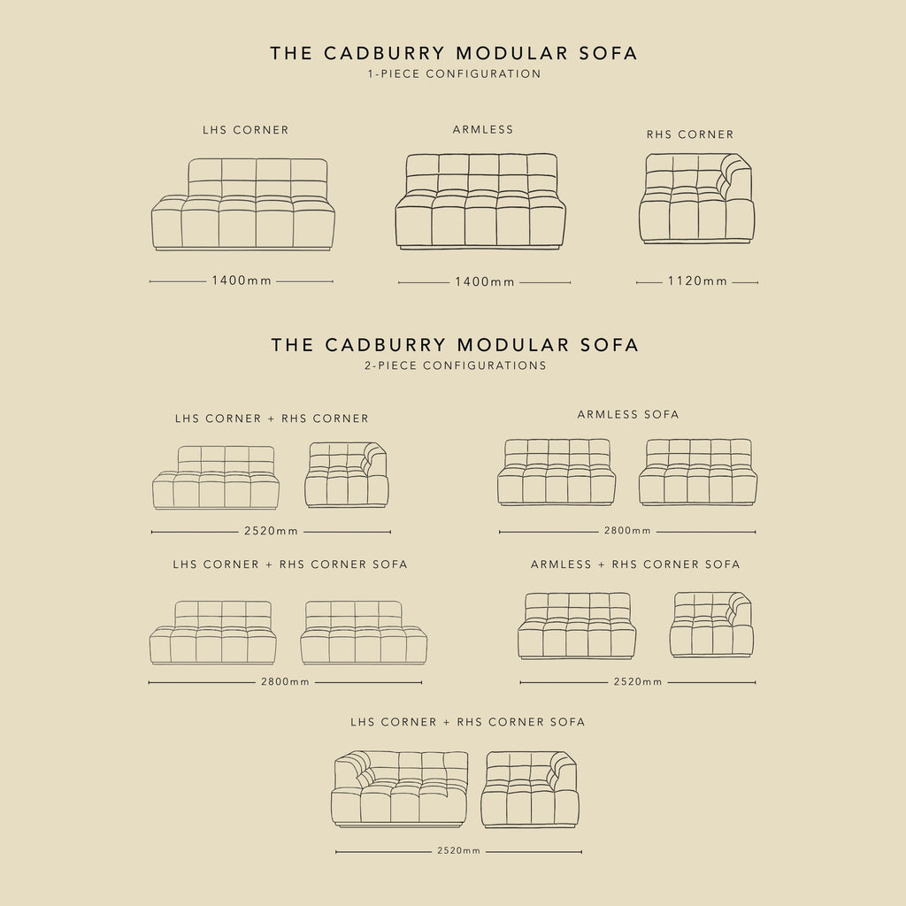The CADBURRY modular sofa