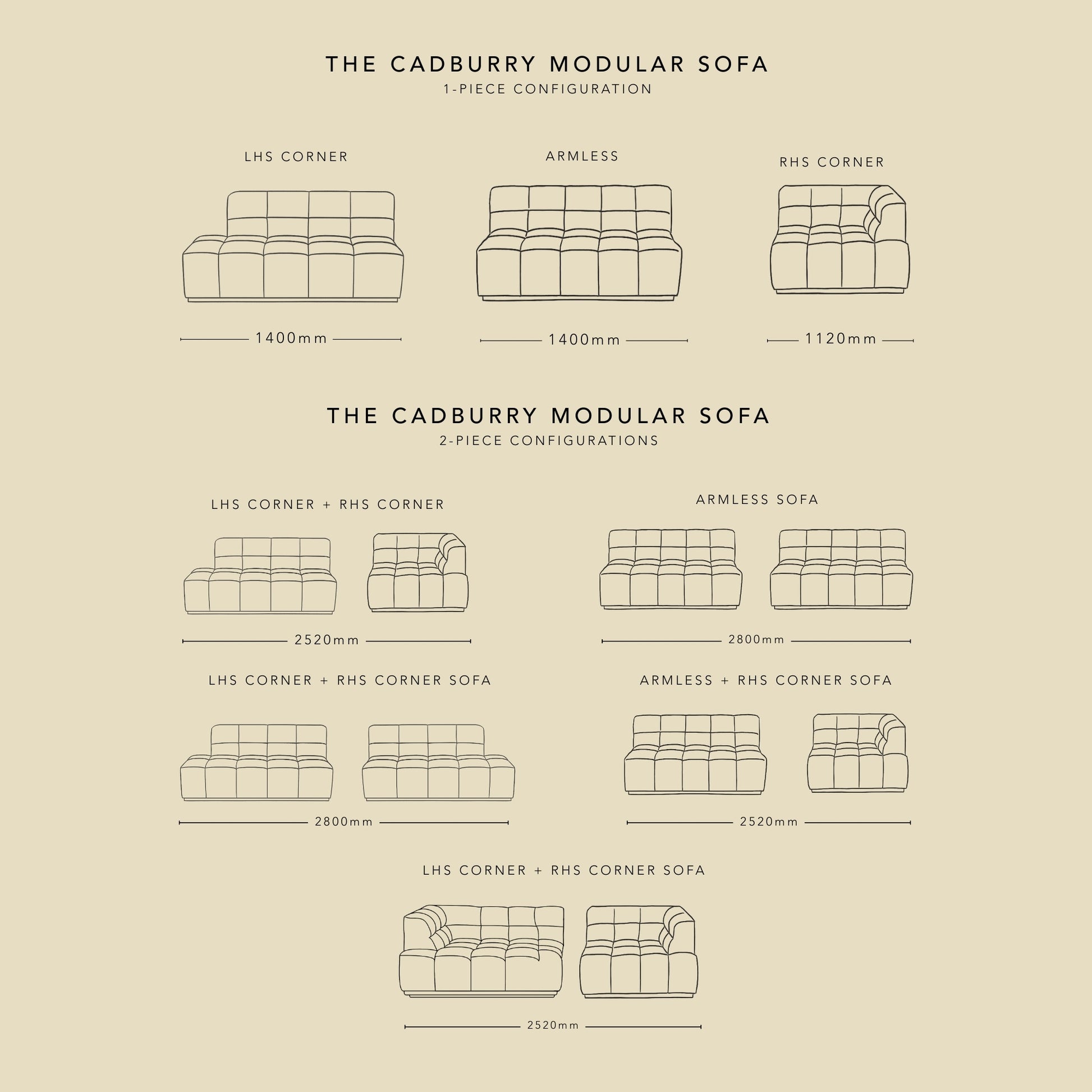 The CADBURRY modular sofa