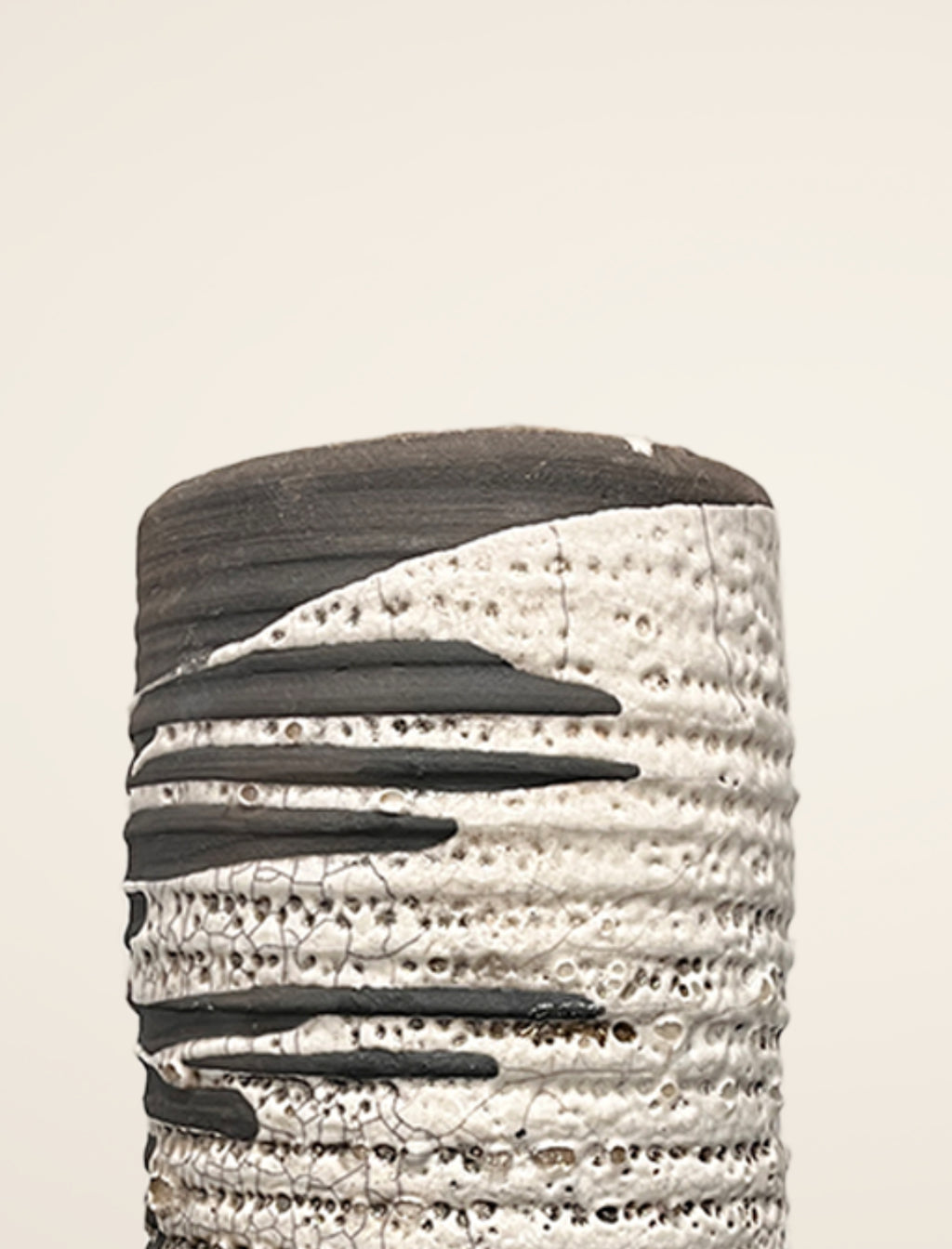 The large RAKU ceramic vase