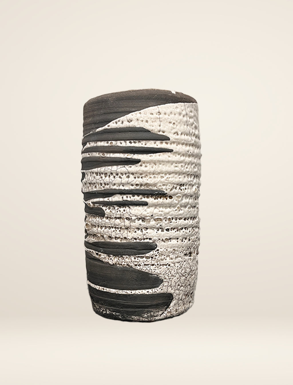 The large RAKU ceramic vase