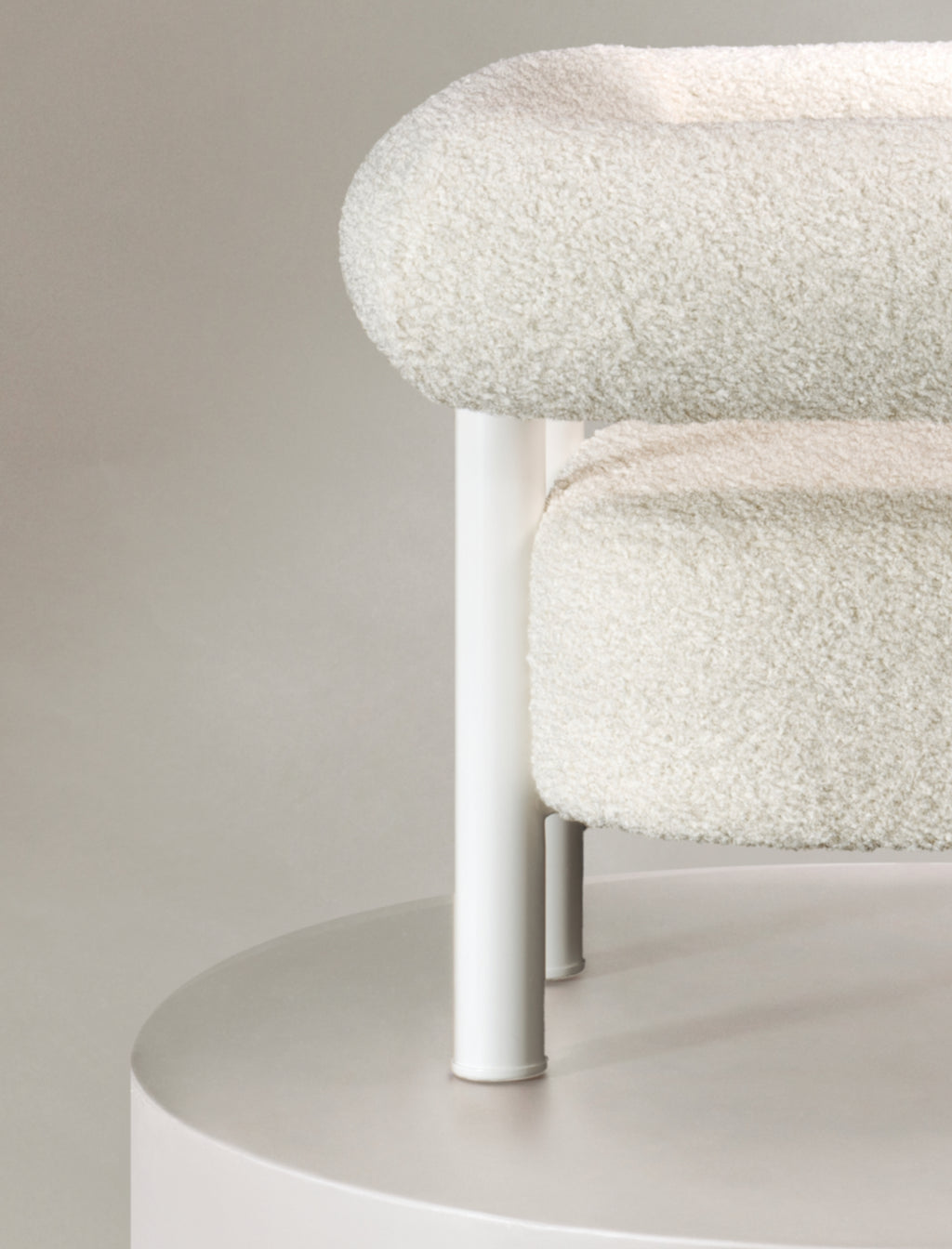 The CASEY occasional chair in white