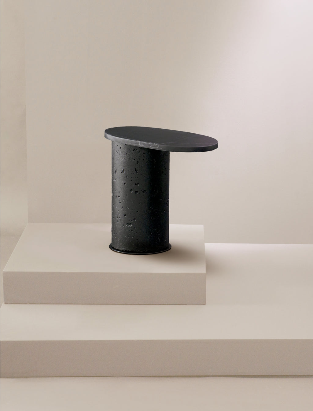 The SOMETHING ON THE SIDE side table in black