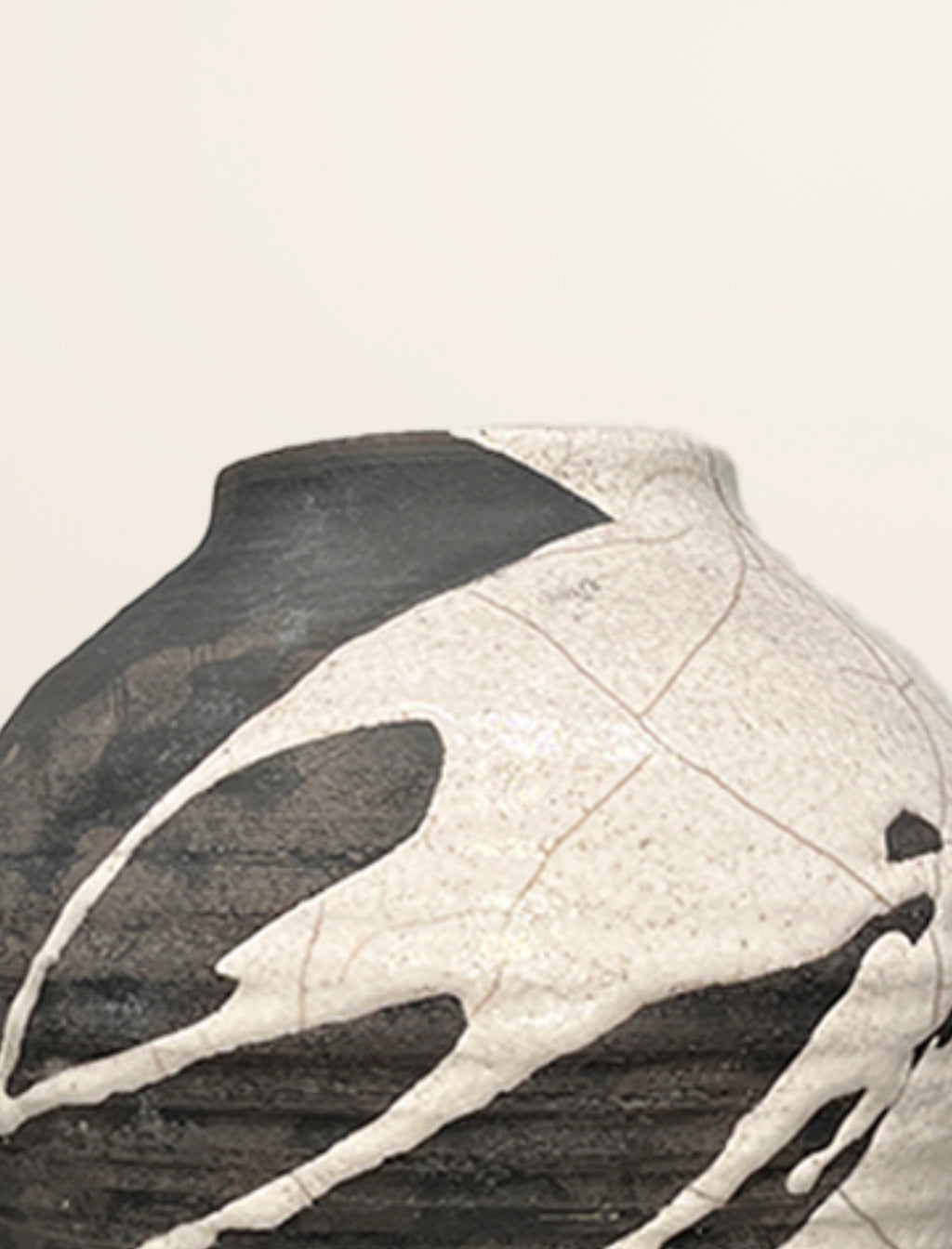 The small RAKU ceramic vase