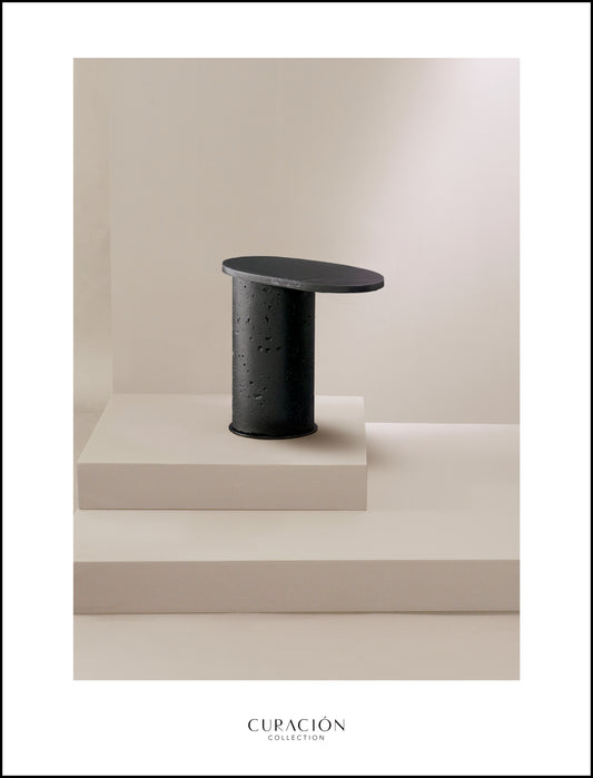 The SOMETHING ON THE SIDE side table in black