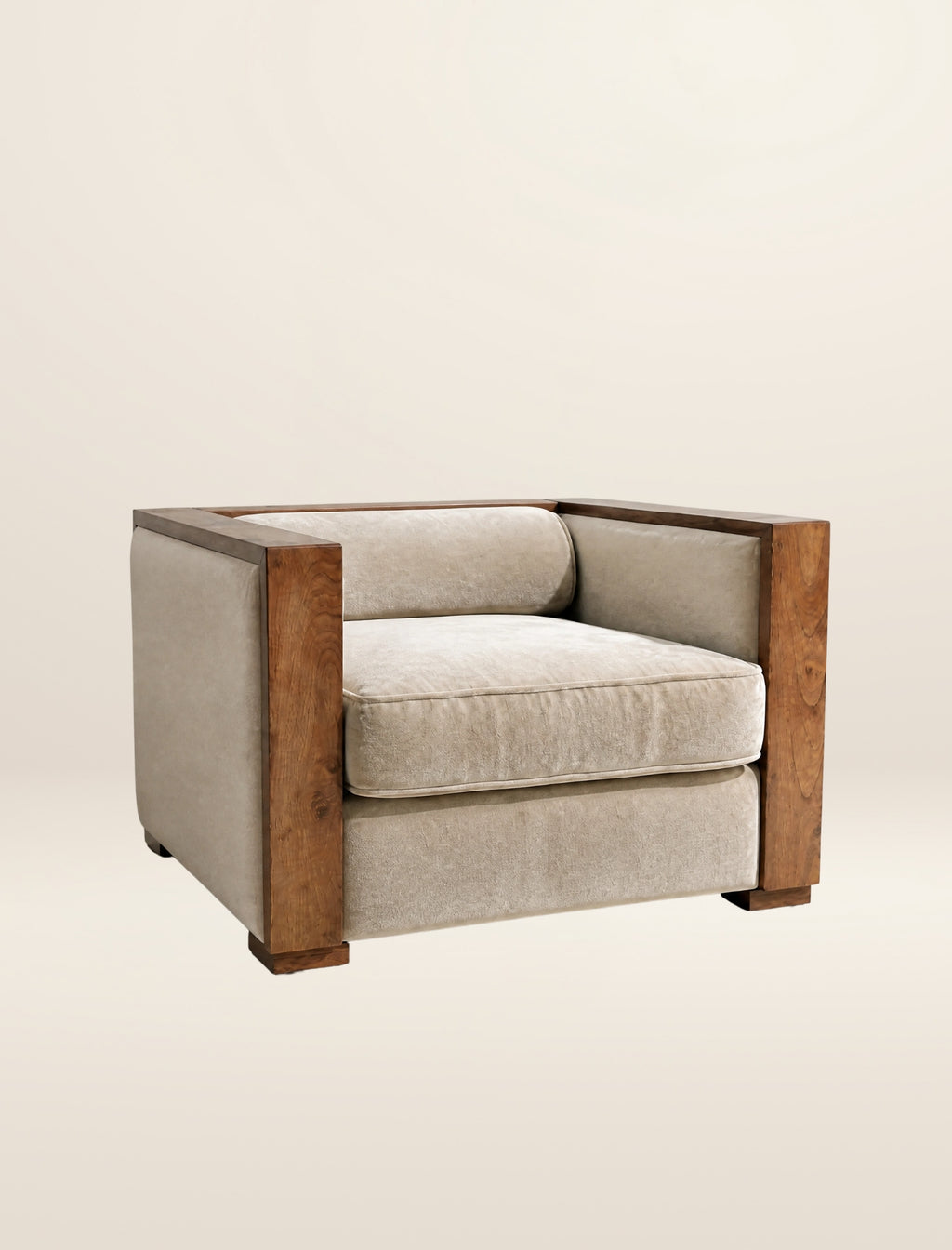 The BRUTALIST occasional chair in salt