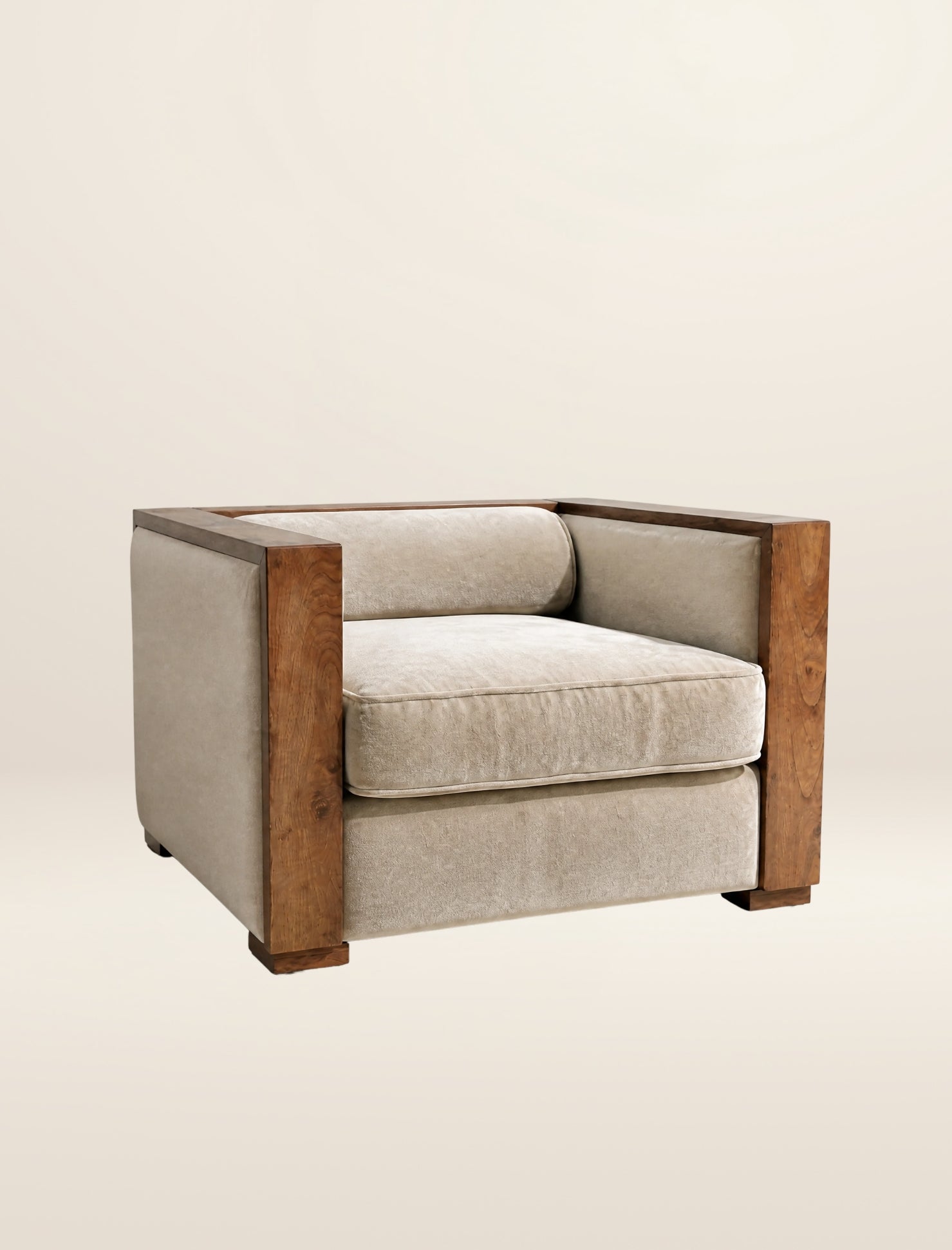 The BRUTALIST occasional chair in salt