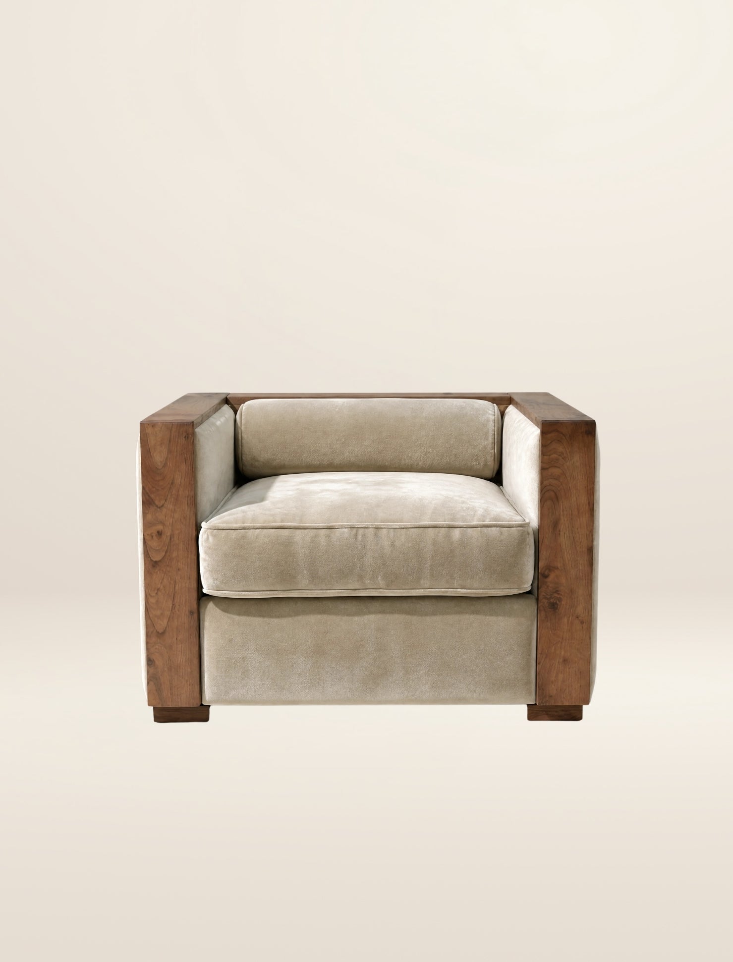 The BRUTALIST occasional chair in salt