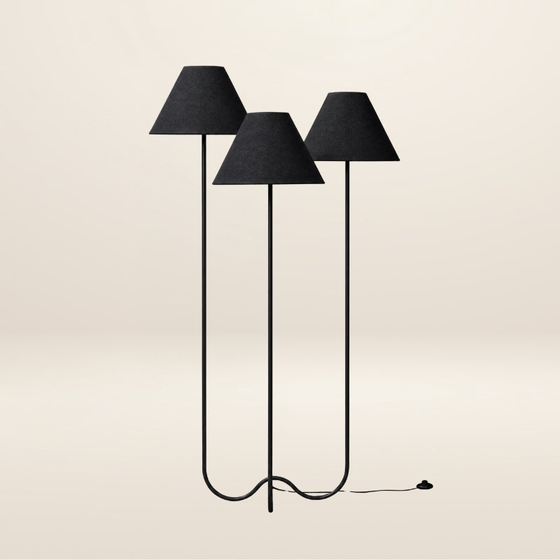 The CLOVER floor lamp in char