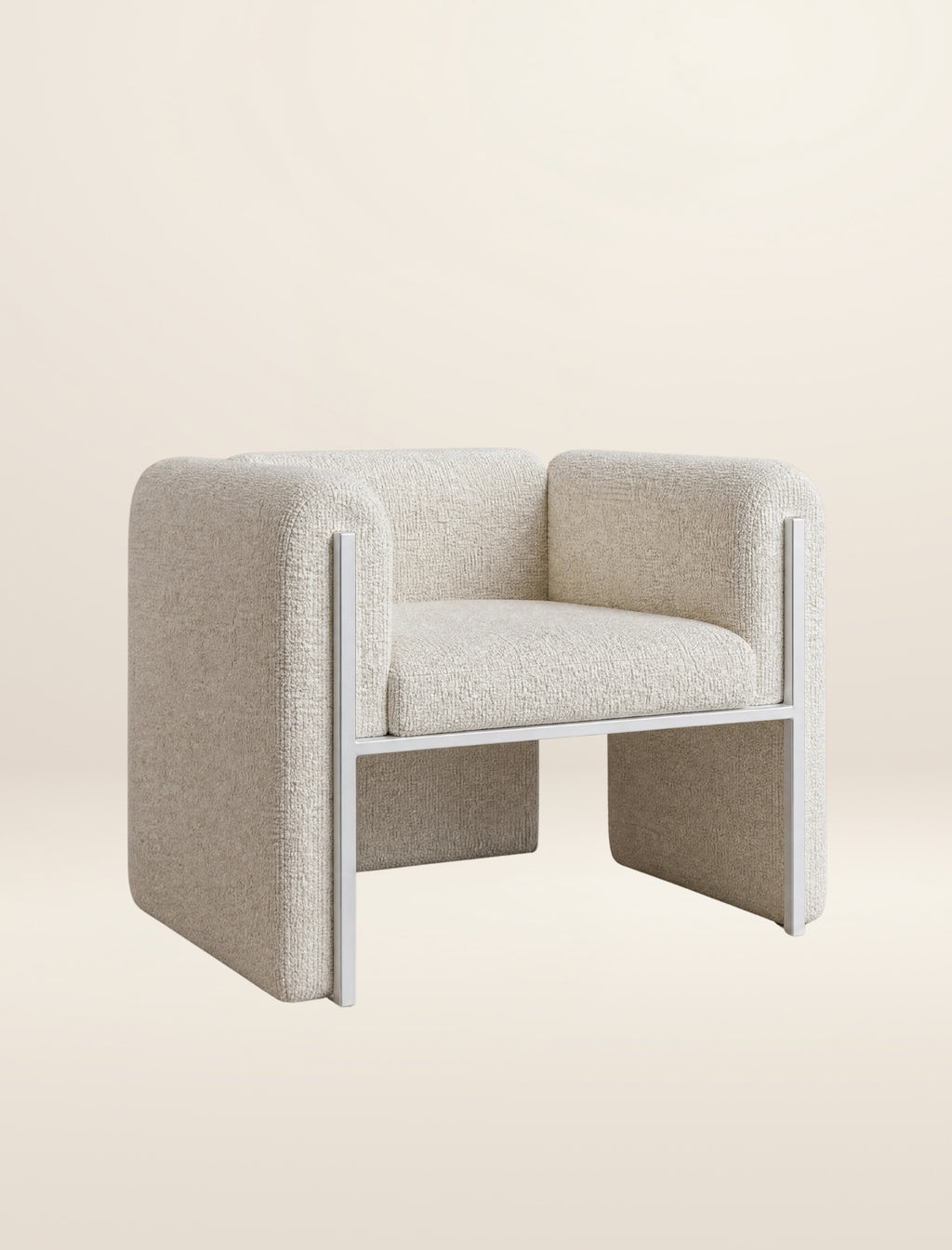 The THERAPIST occasional chair in salt boucle