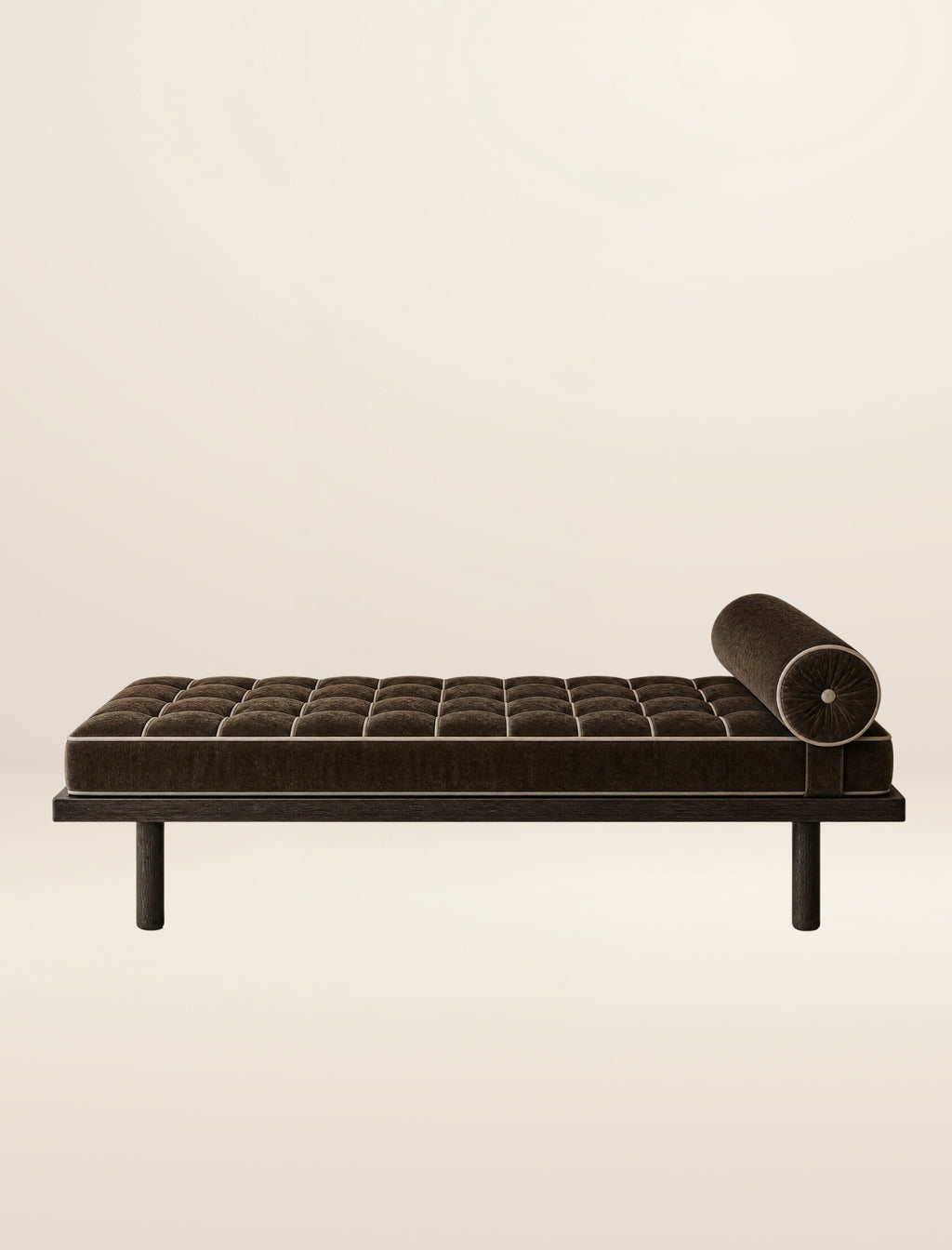 The VERONA day bed in chocolate and dark timber