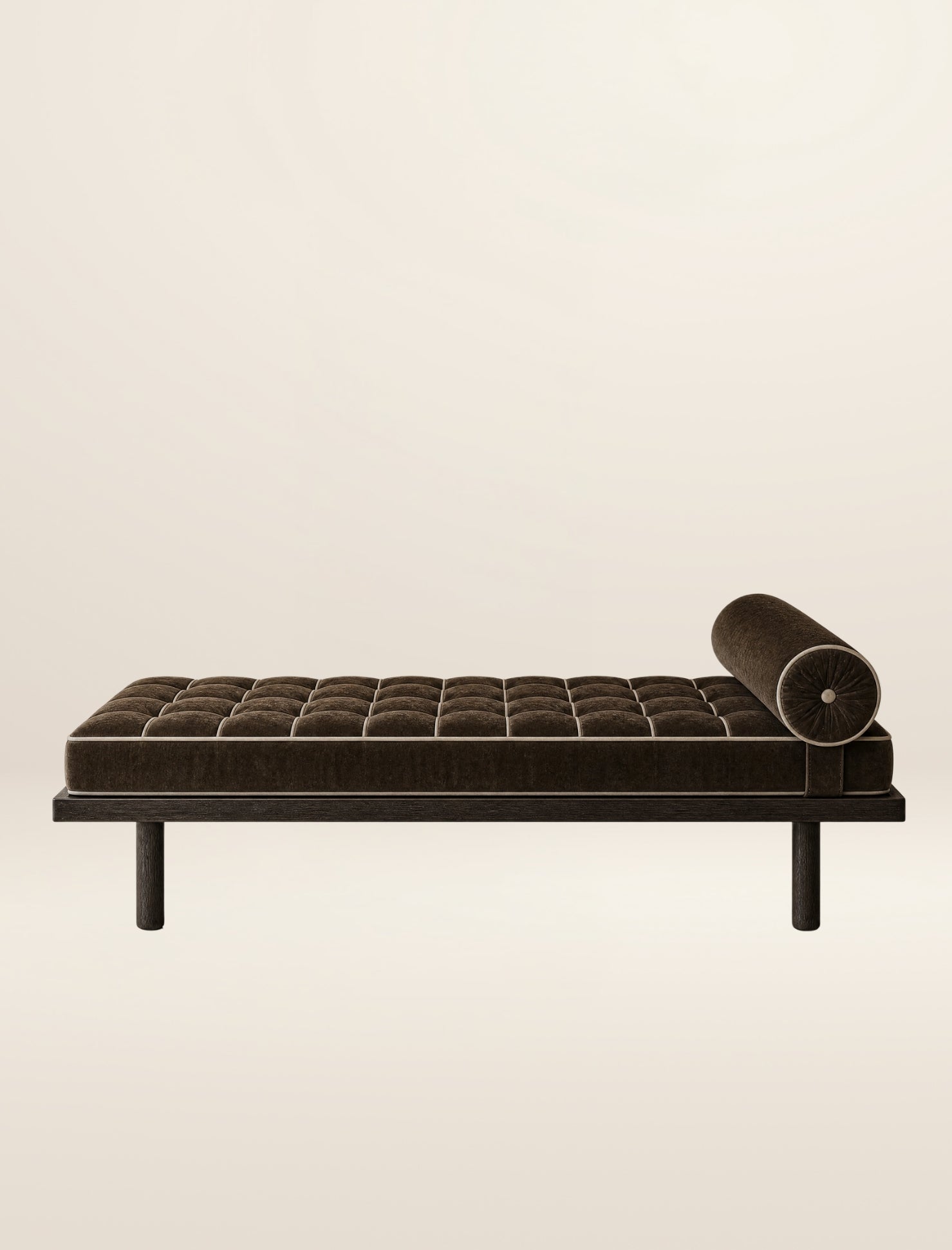 The VERONA day bed in chocolate and dark timber