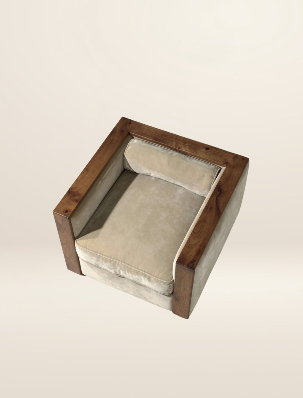 The BRUTALIST occasional chair in salt