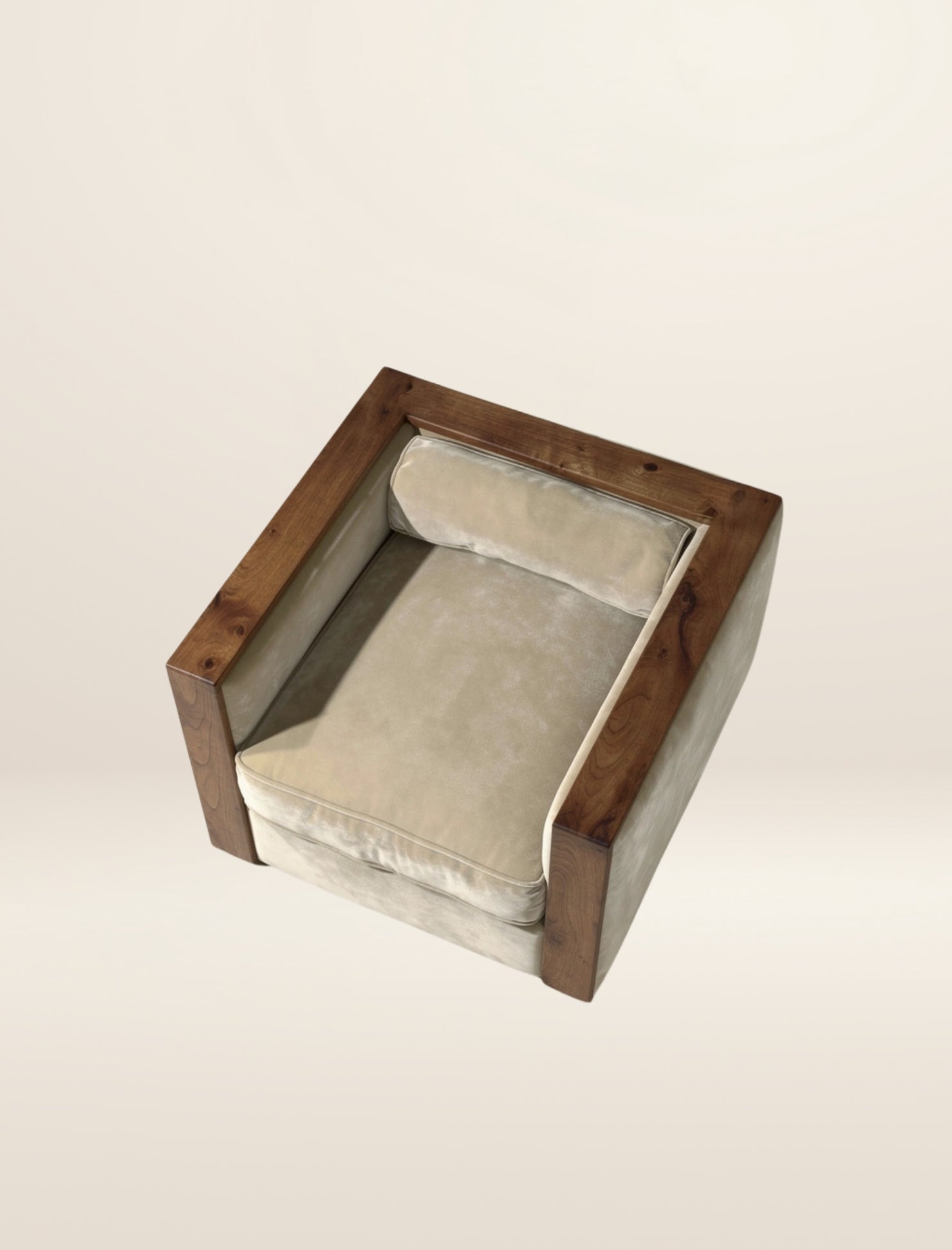 The BRUTALIST occasional chair in salt