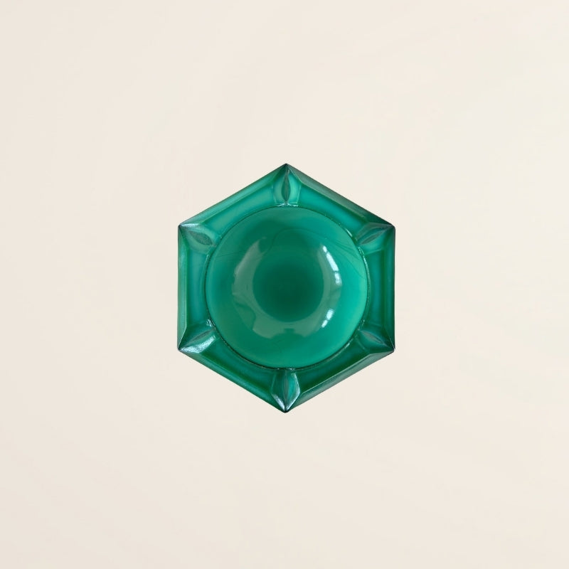 The hexagonal MALACHITE ashtray