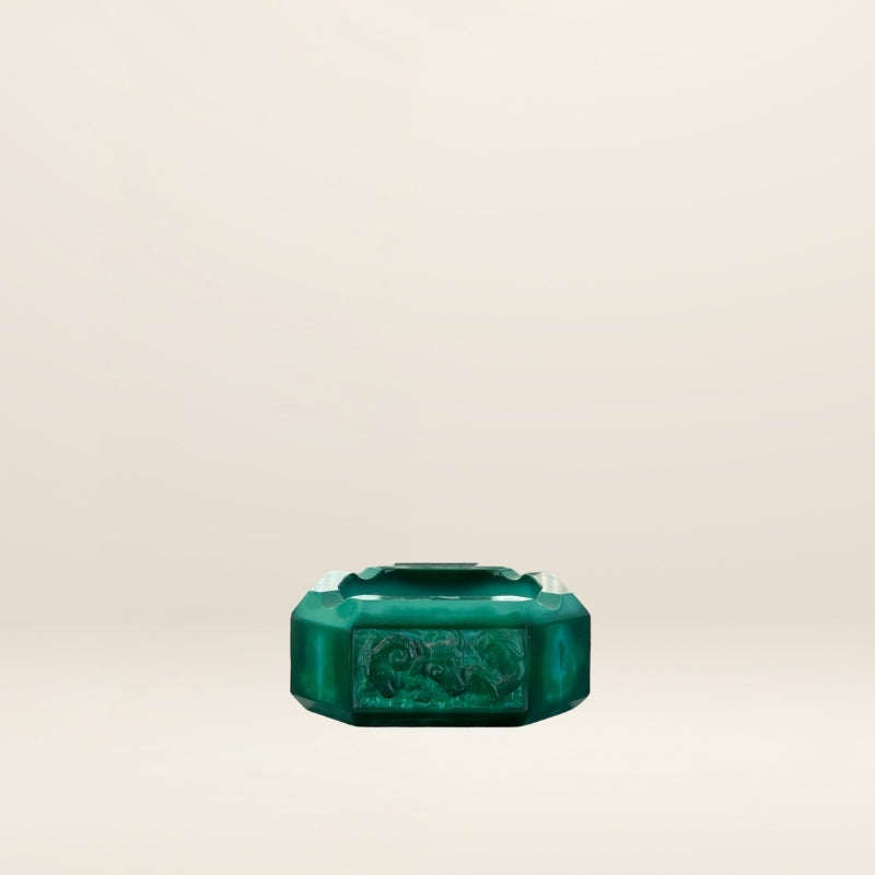 The square MALACHITE ashtray