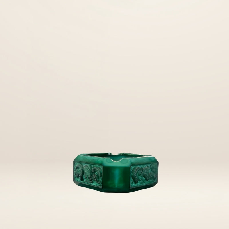 The square MALACHITE ashtray