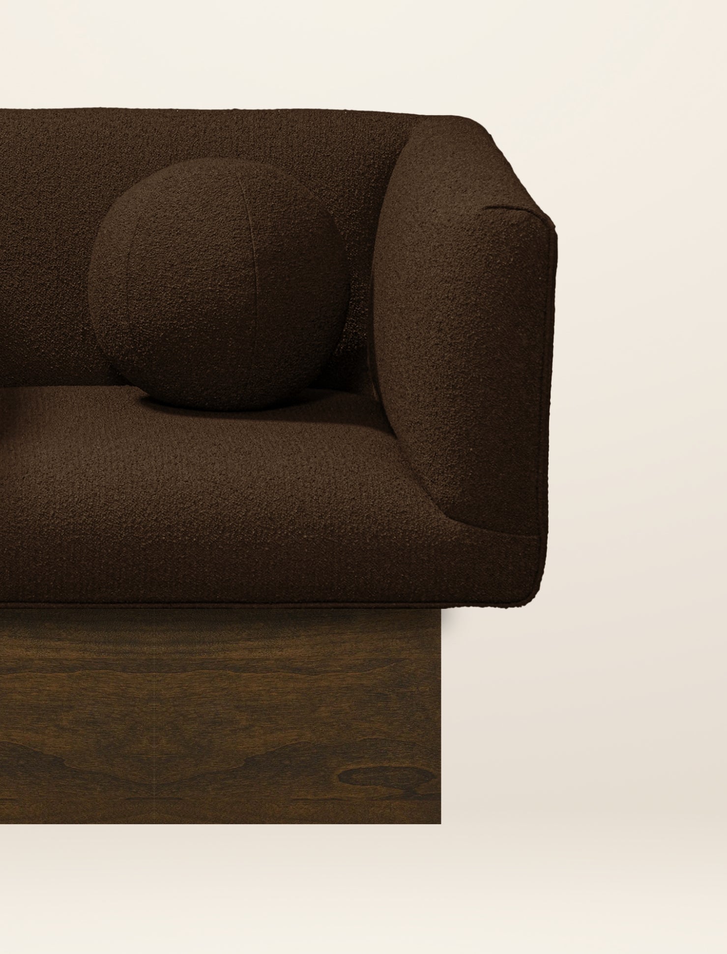 The CLIFTON IN BALANCE armchair in tobacco