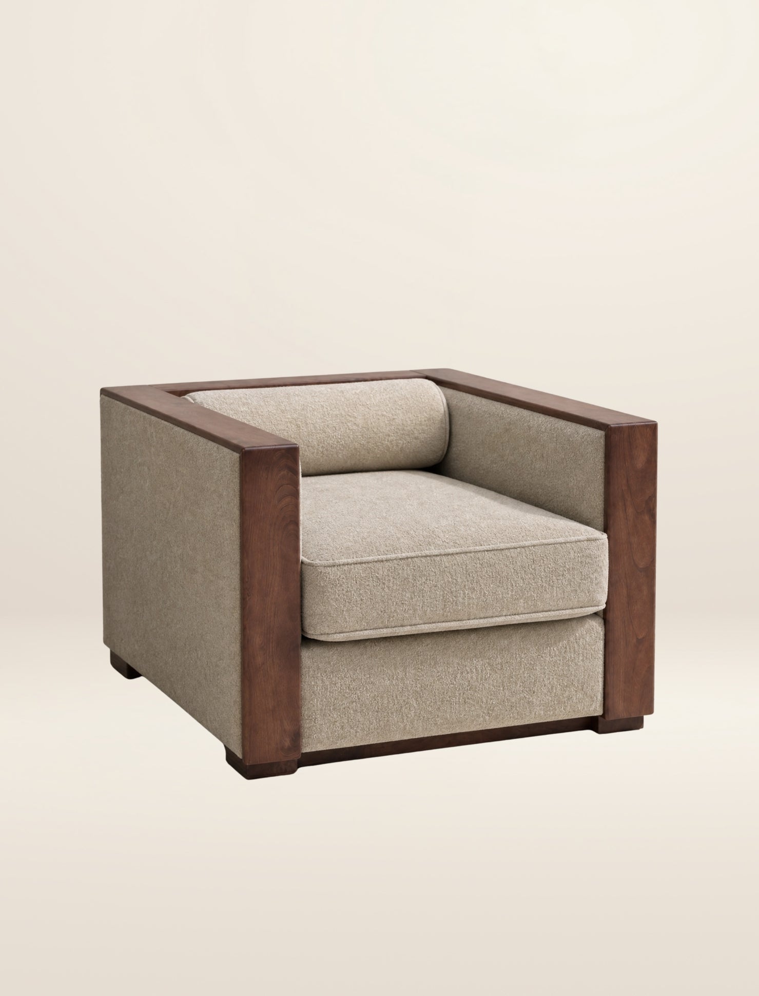 The BRUTALIST occasional chair in salt