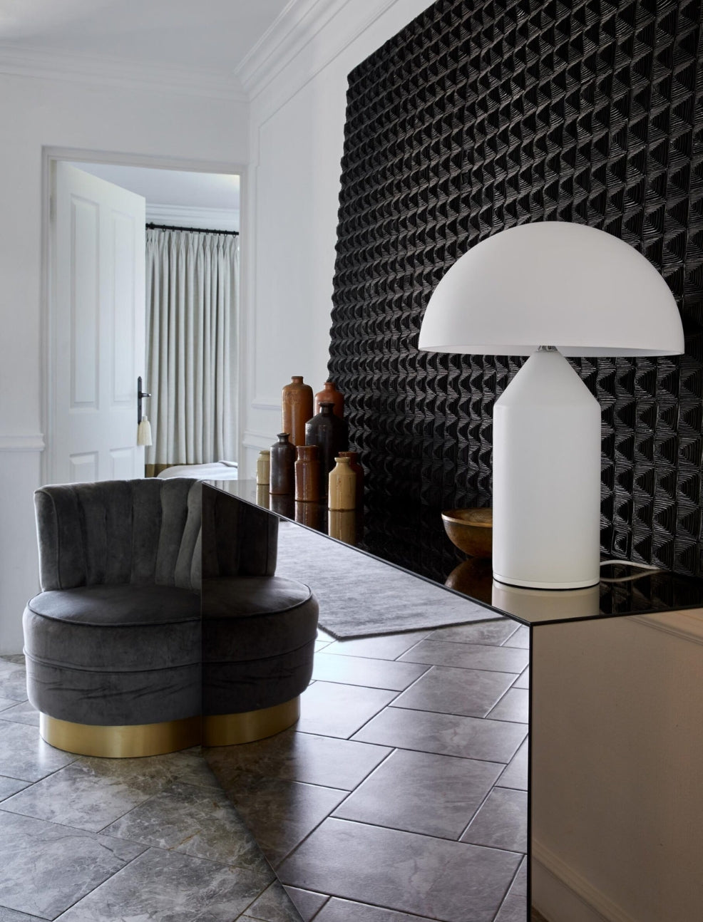 The HEY GOOD LOOKING mirror console
