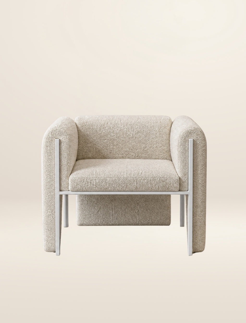 The THERAPIST occasional chair in salt boucle