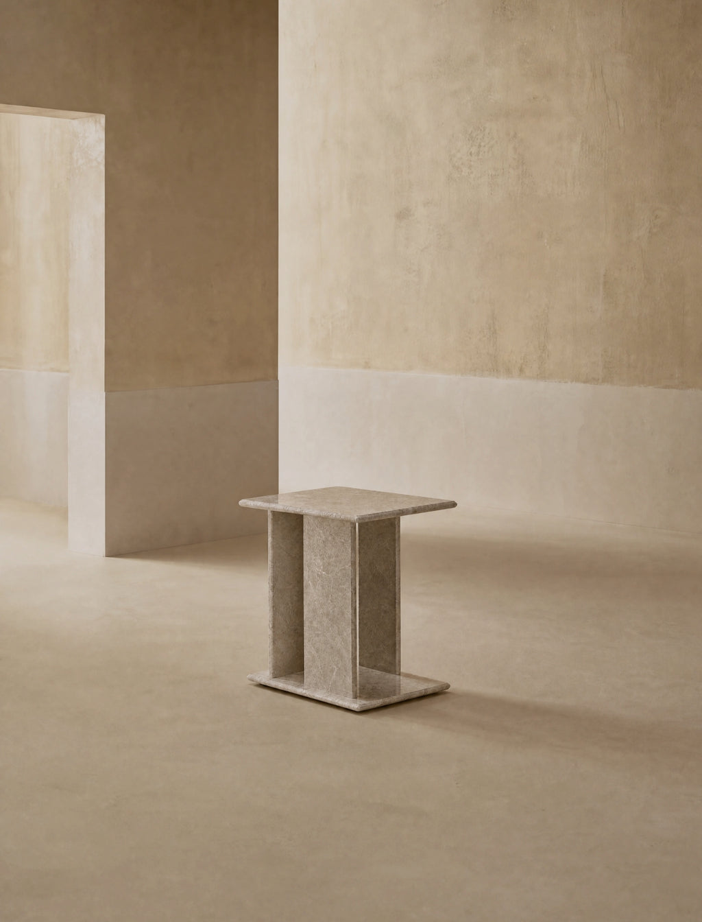 The TONY side table in light emperador