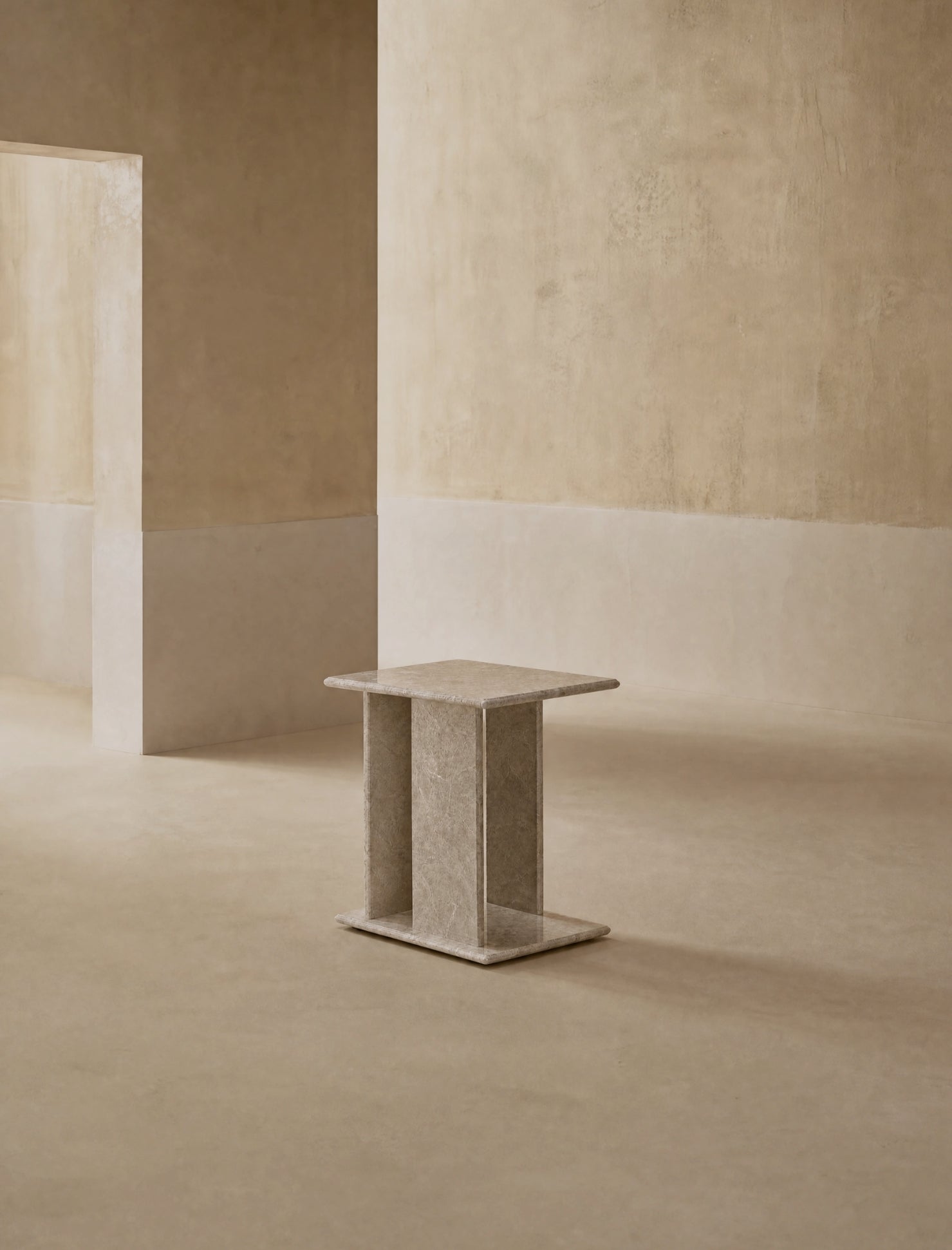The TONY side table in light emperador