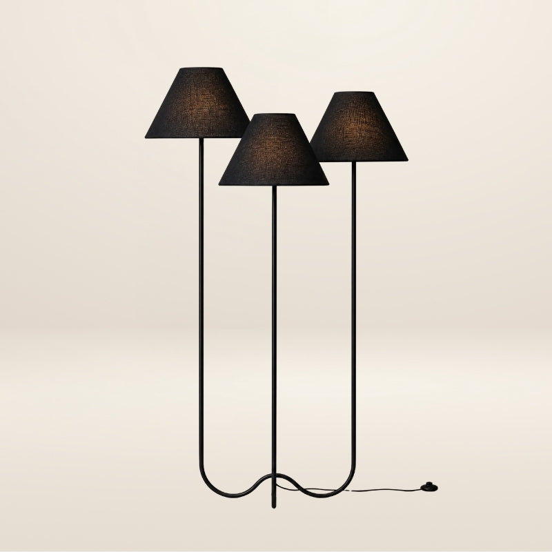 The CLOVER floor lamp in char
