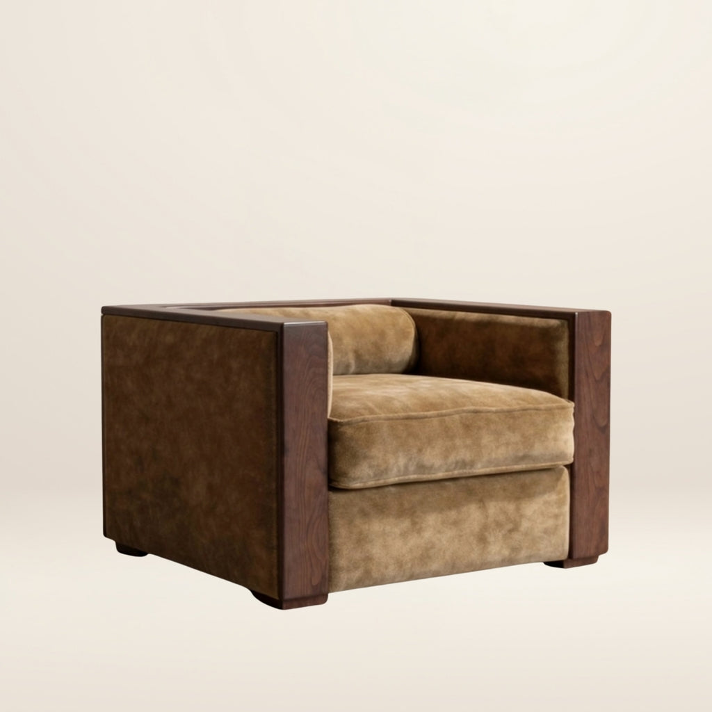 The BRUTALIST occasional chair in tobacco