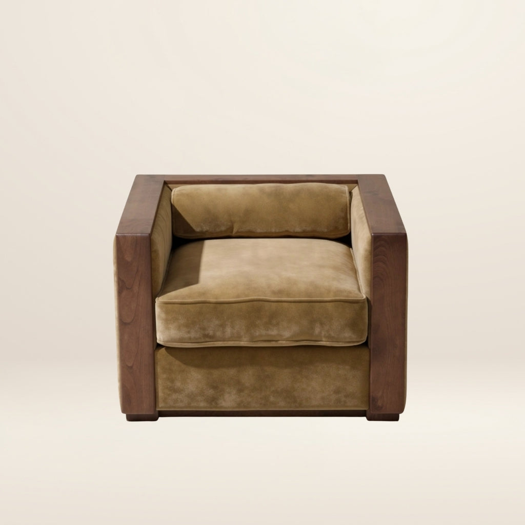 The BRUTALIST occasional chair in tobacco