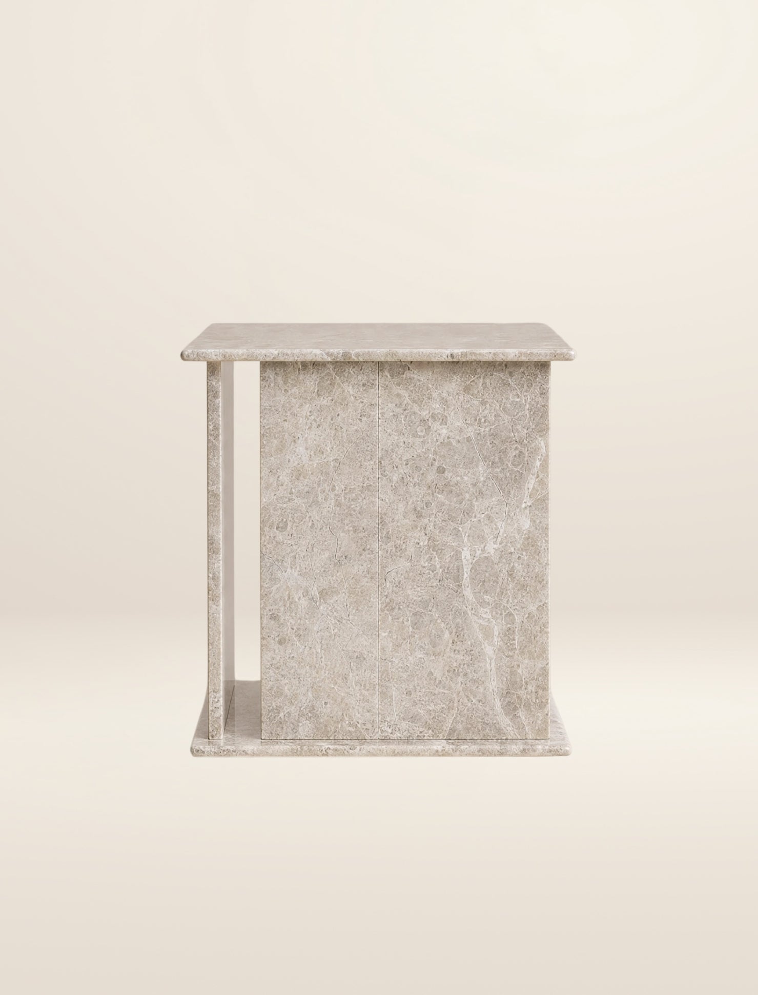 The TONY side table in light emperador