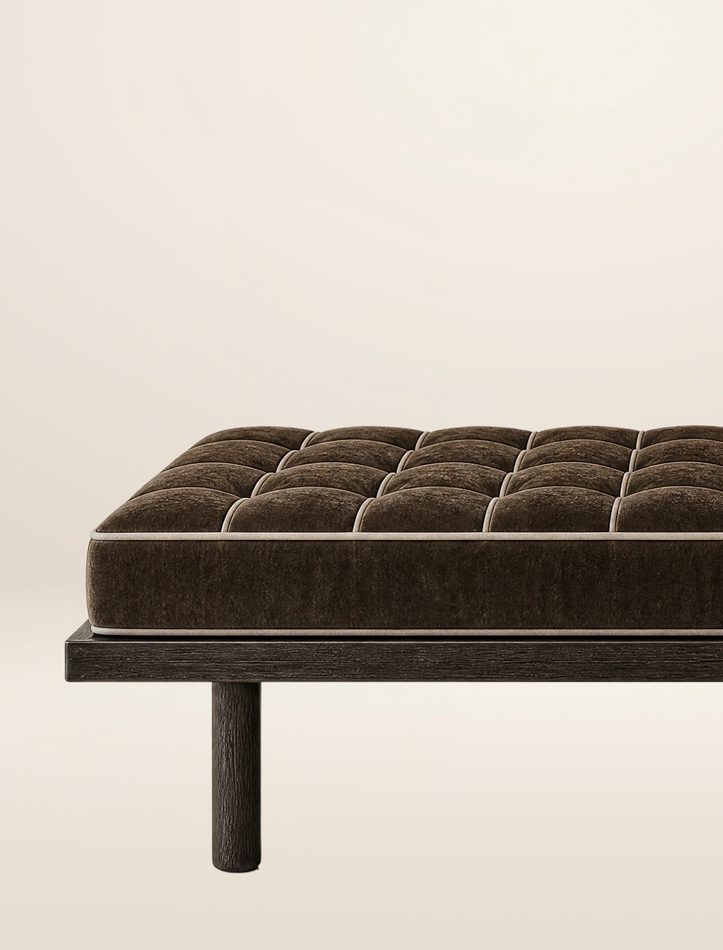 The VERONA day bed in chocolate and dark timber