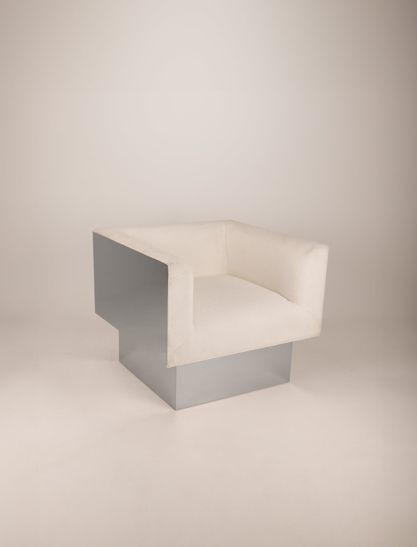 The CLIFTON IN BALANCE armchair in stainless steel