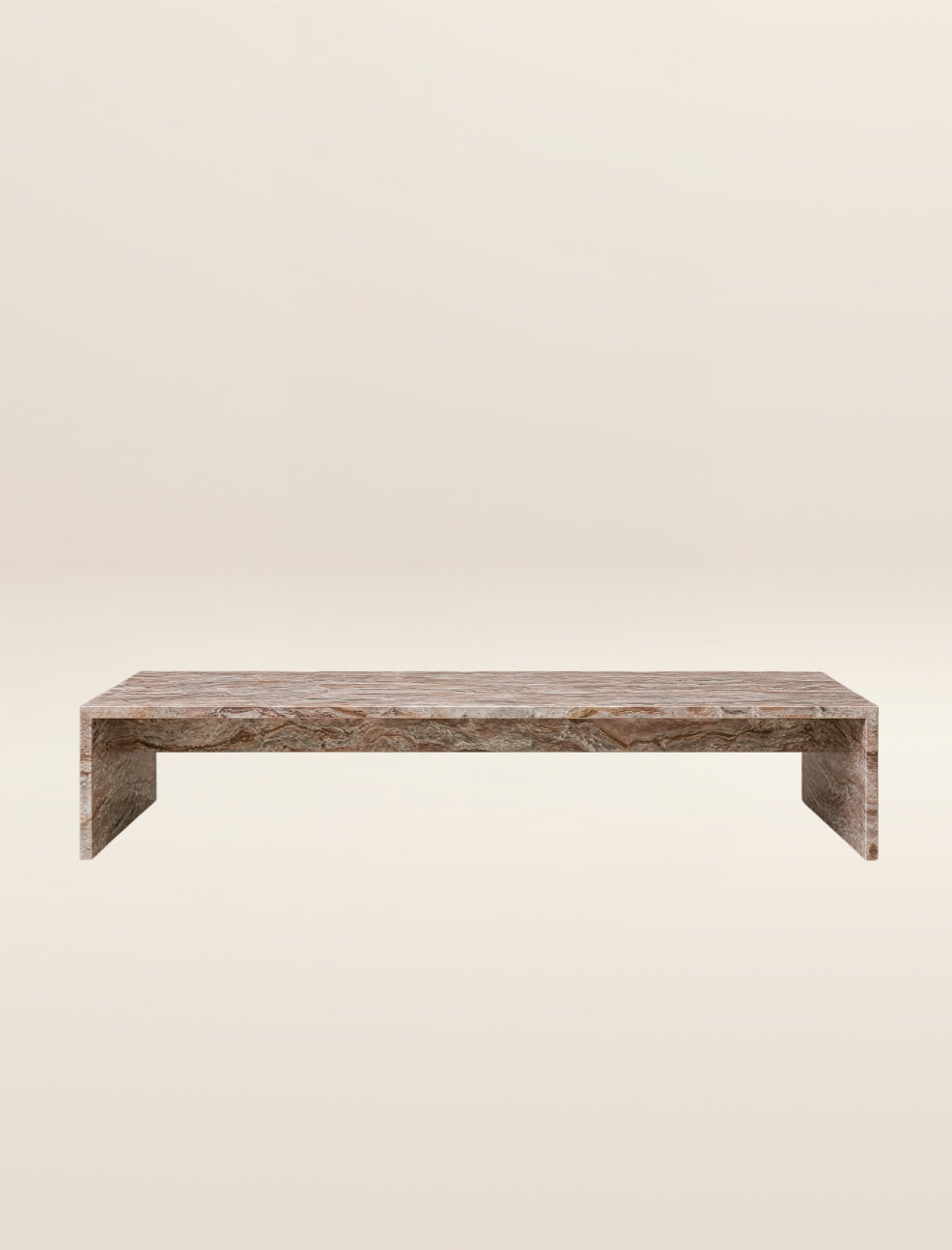The NINA coffee table in arabescato orobica