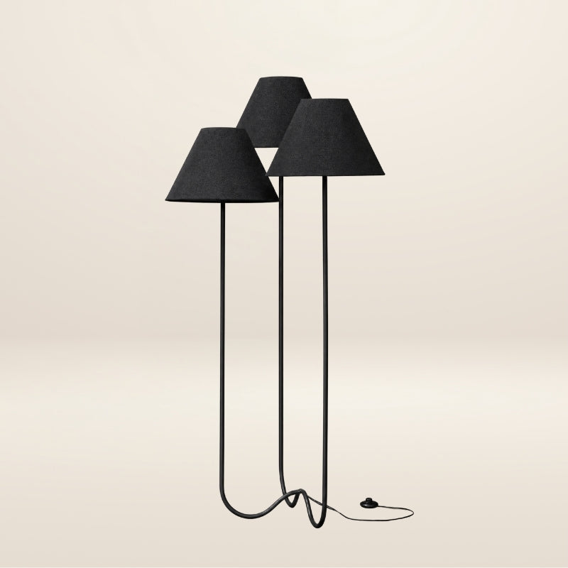 The CLOVER floor lamp in char